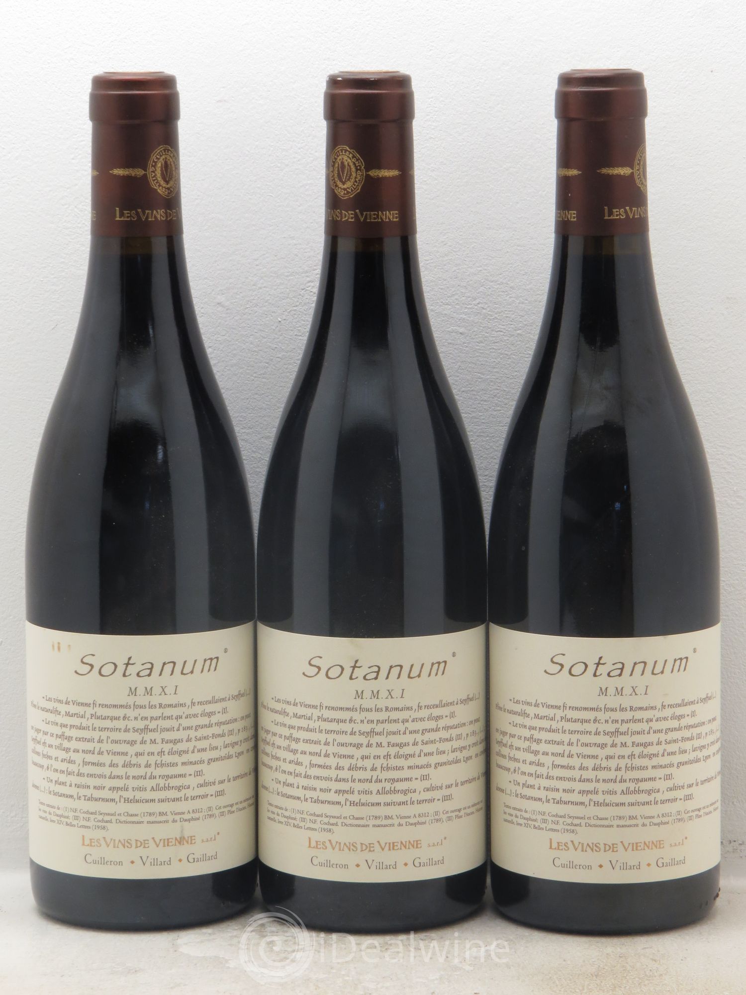 Côtes-du-Rhône VDP des Côtes Rodhaniennes Sotanum Vins de Vienne 2011 - Posten von 3 Flaschen - 0