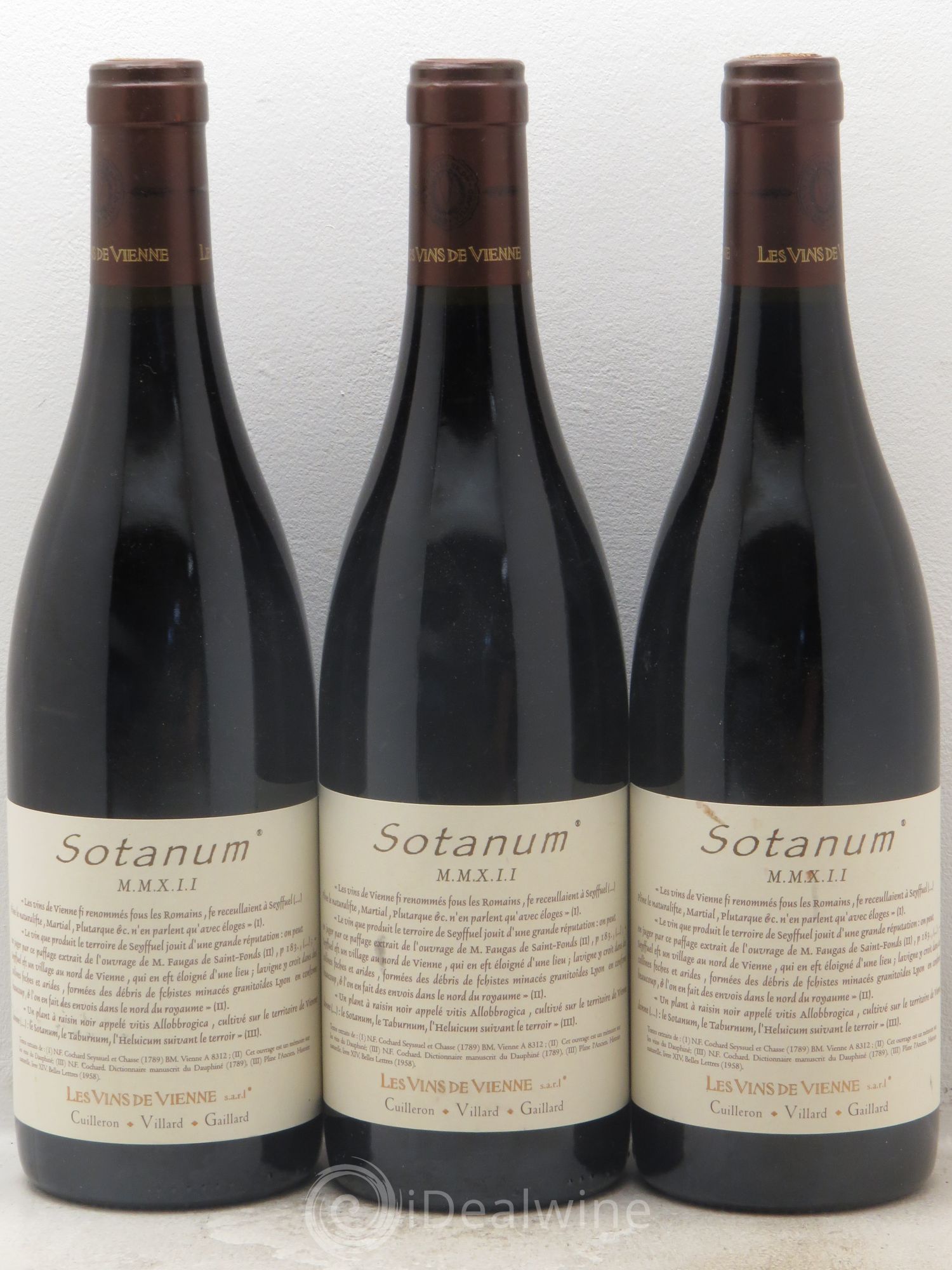 Côtes-du-Rhône VDP des Côtes Rhodaniennes Sotanum les Vins de Vienne 2012 - Posten von 3 Flaschen - 0