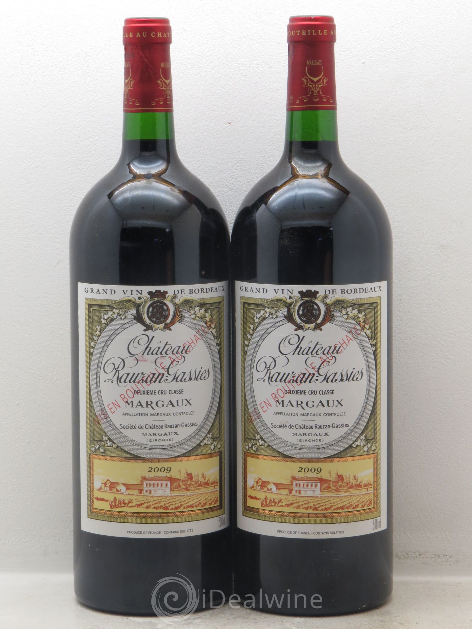 Château Rauzan-Gassies 2ème Grand Cru Classé 2009 - Lot de 2 magnums - 0