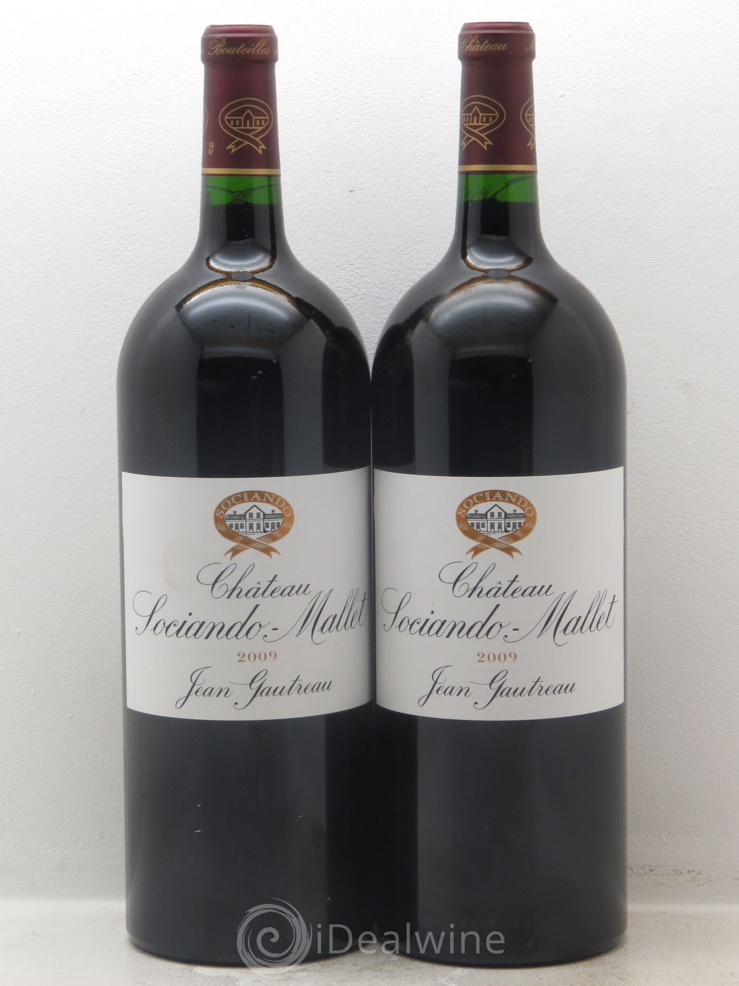 Château Sociando Mallet 2009 - Lot de 2 magnums - 0