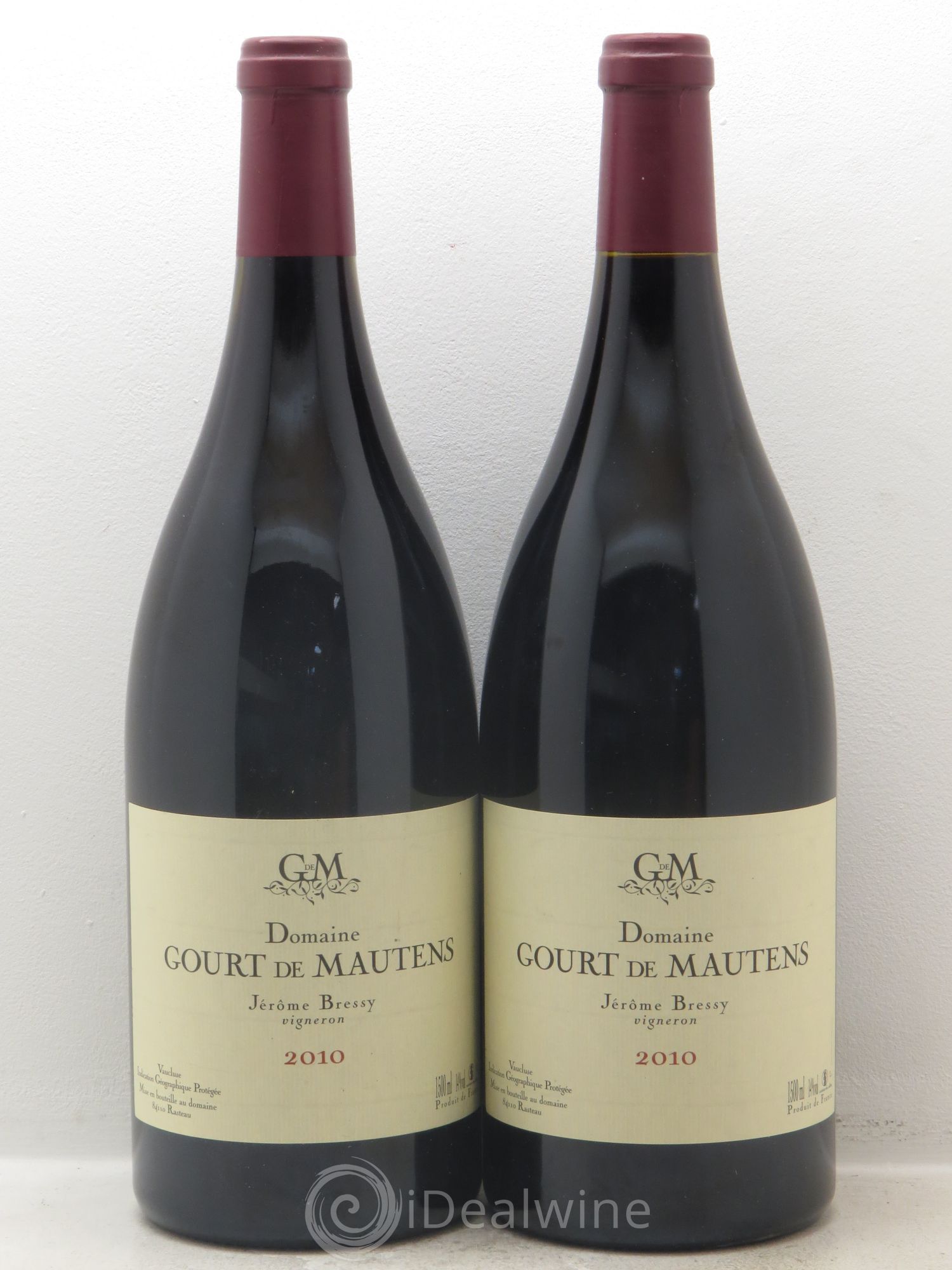 Rasteau Domaine Gourt de Mautens - Jérôme Bressy 2010 - Lot de 2 magnums - 0