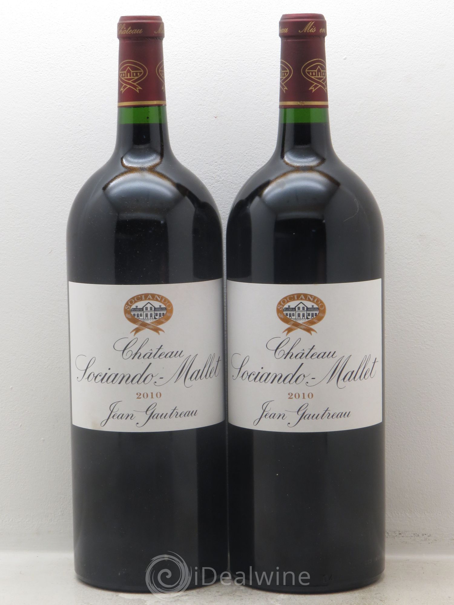 Château Sociando Mallet 2010 - Lot de 2 magnums - 0