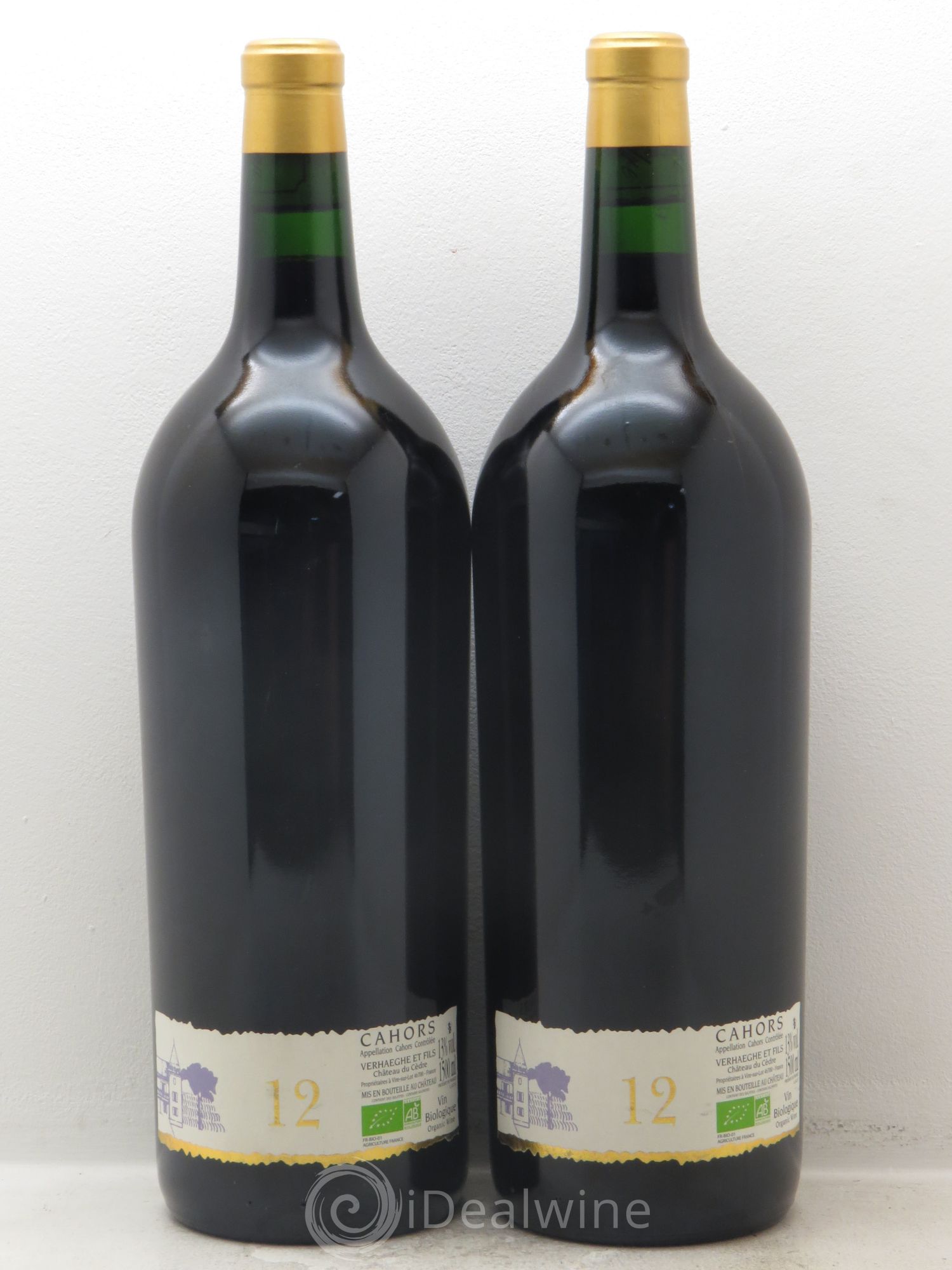 Cahors Château du Cèdre GC Pascal et Jean-Marc Verhaeghe 2012 - Lot de 2 magnums - 1