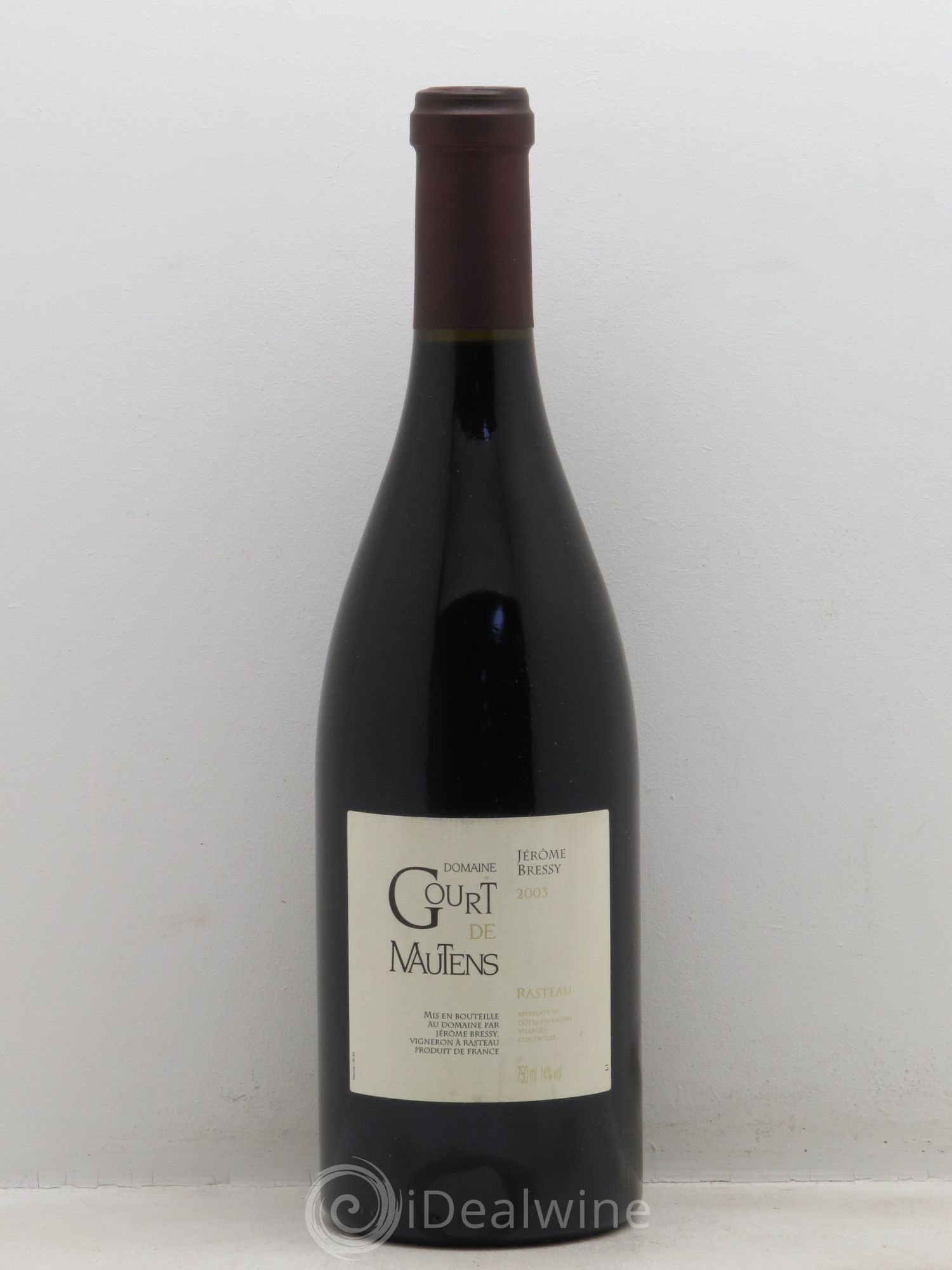 Rasteau Domaine Gourt de Mautens - Jérôme Bressy 2003 - Lot de 1 bouteille - 0