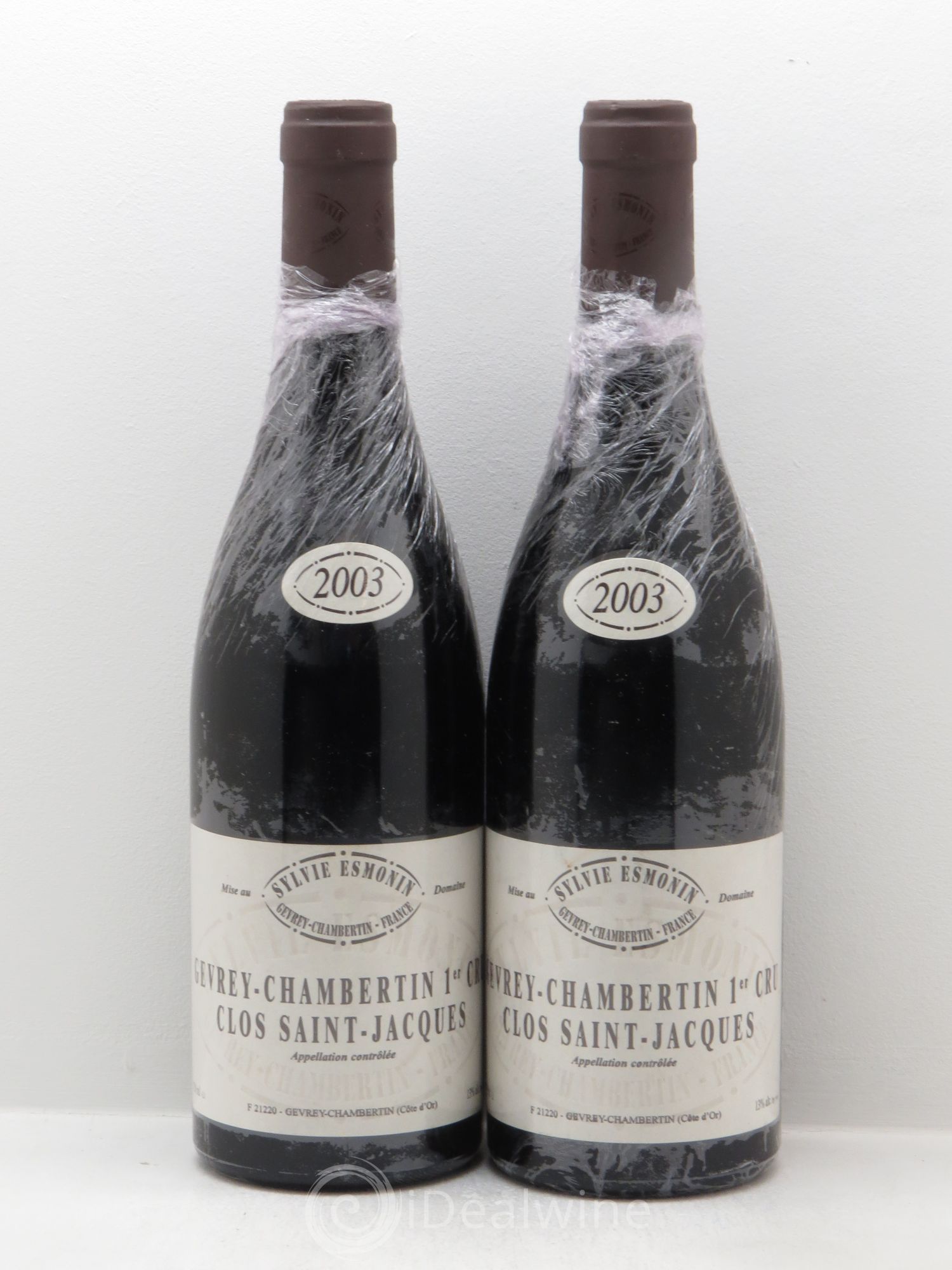 Gevrey-Chambertin 1er Cru Clos Saint Jacques Sylvie Esmonin 2003 - Lot de 2 bouteilles - 0