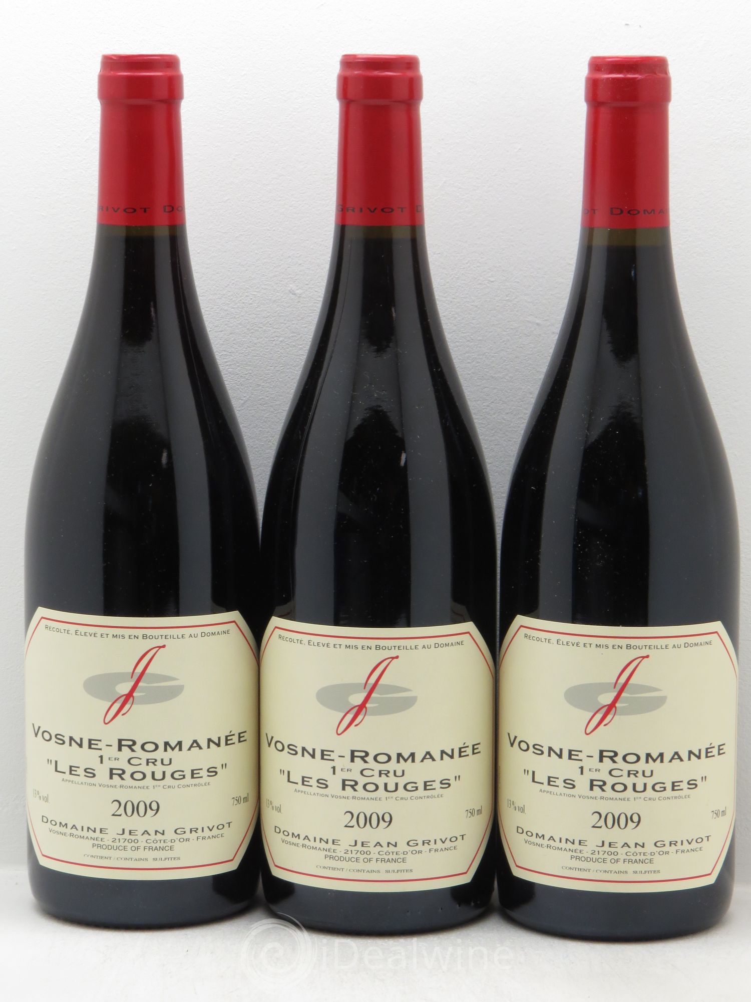 Vosne-Romanée 1er Cru Les Rouges Jean Grivot 2009 - Lotto di 3 bottiglie - 0
