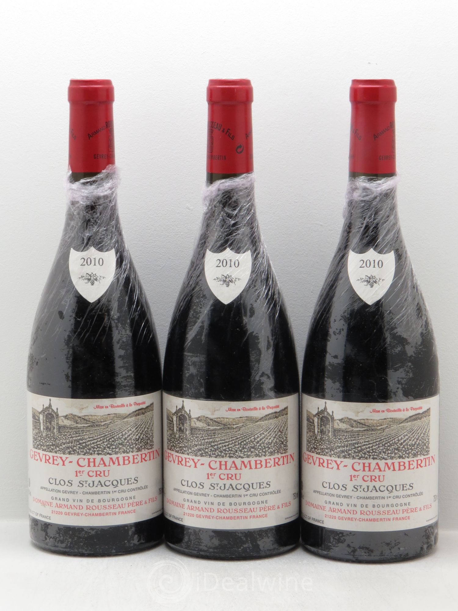 Gevrey-Chambertin 1er Cru Clos Saint-Jacques Armand Rousseau (Domaine) 2010 - Lot de 3 bouteilles - 0