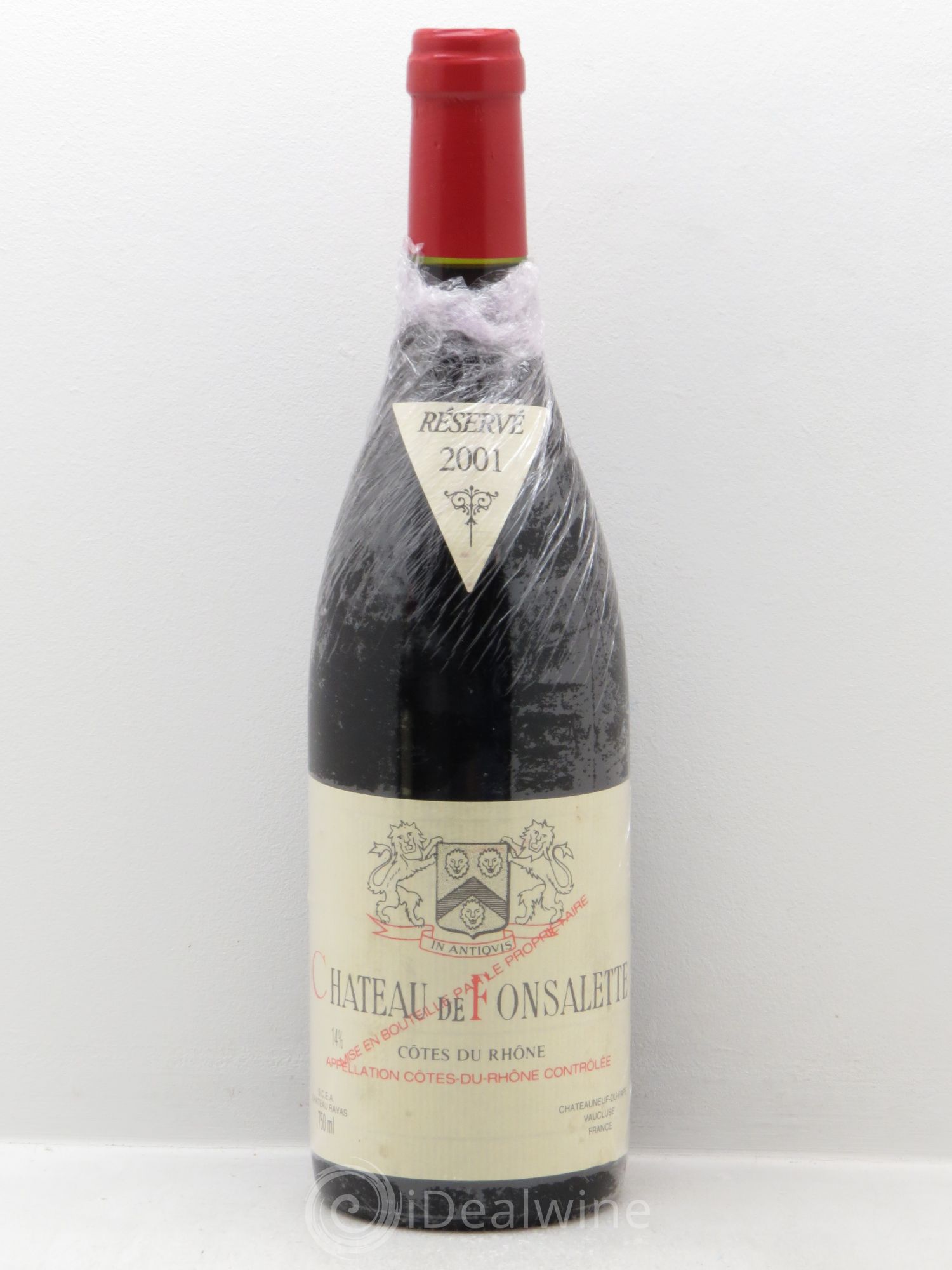 Côtes-du-Rhône Château de Fonsalette Emmanuel Reynaud 2001 - Lot de 1 bouteille - 0