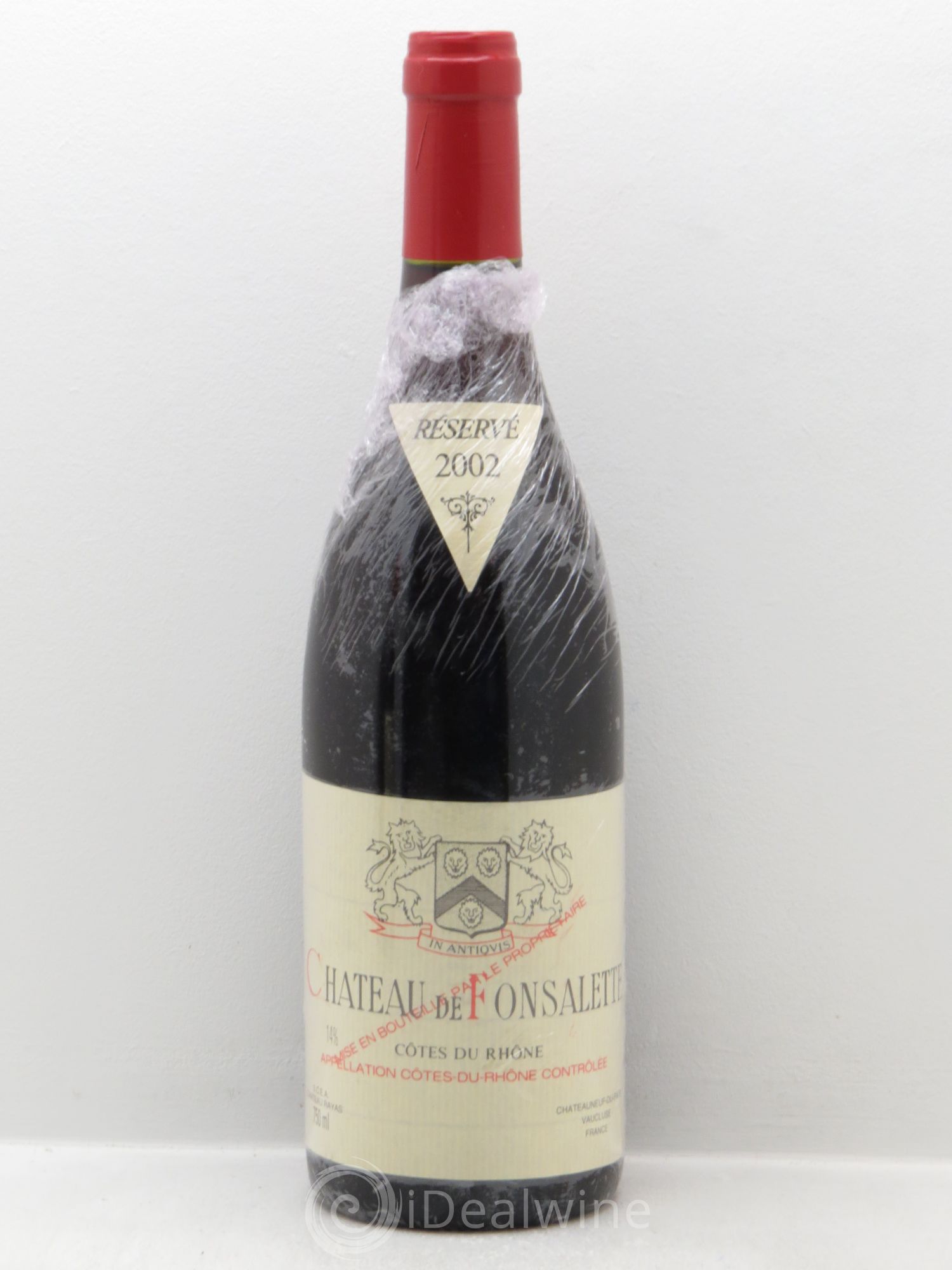 Côtes-du-Rhône Château de Fonsalette Emmanuel Reynaud 2002 - Lot de 1 bouteille - 0