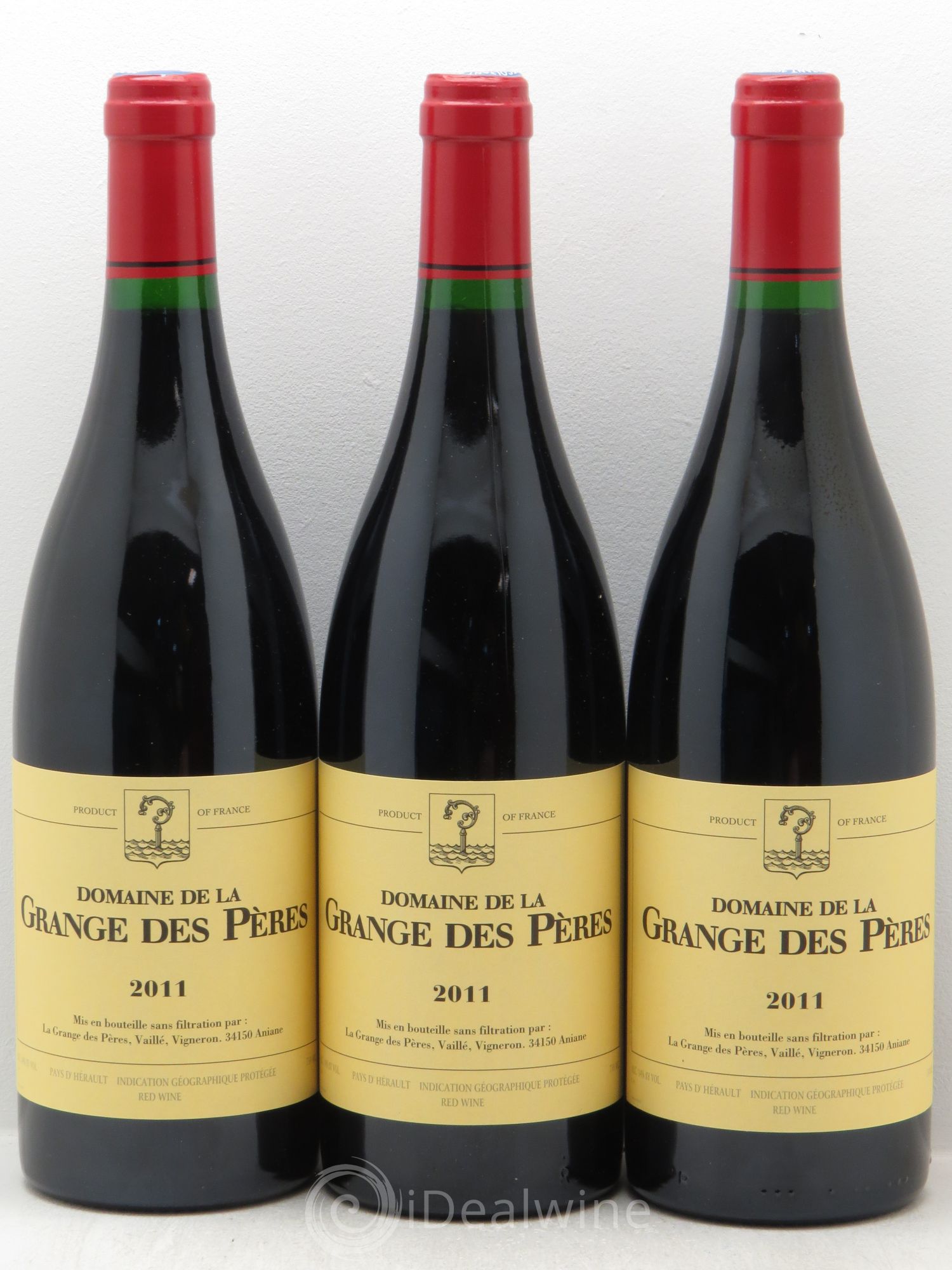Pays d'Hérault Grange des Pères Laurent Vaillé 2011 - Lot de 3 bouteilles - 0