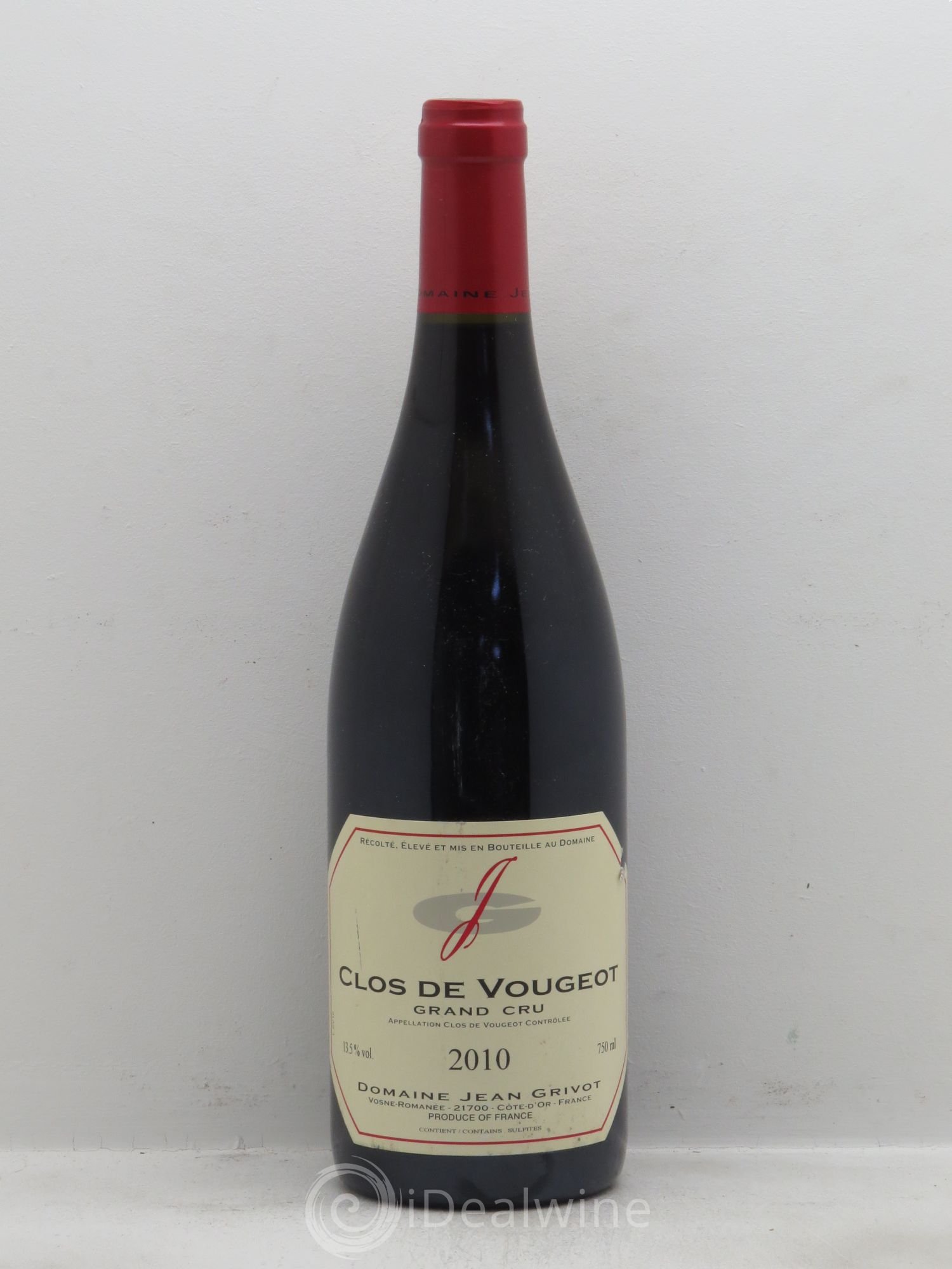 Clos de Vougeot Grand Cru Jean Grivot (sans prix de réserve - no reserve) 2010 - Posten von 1 Flasche - 0