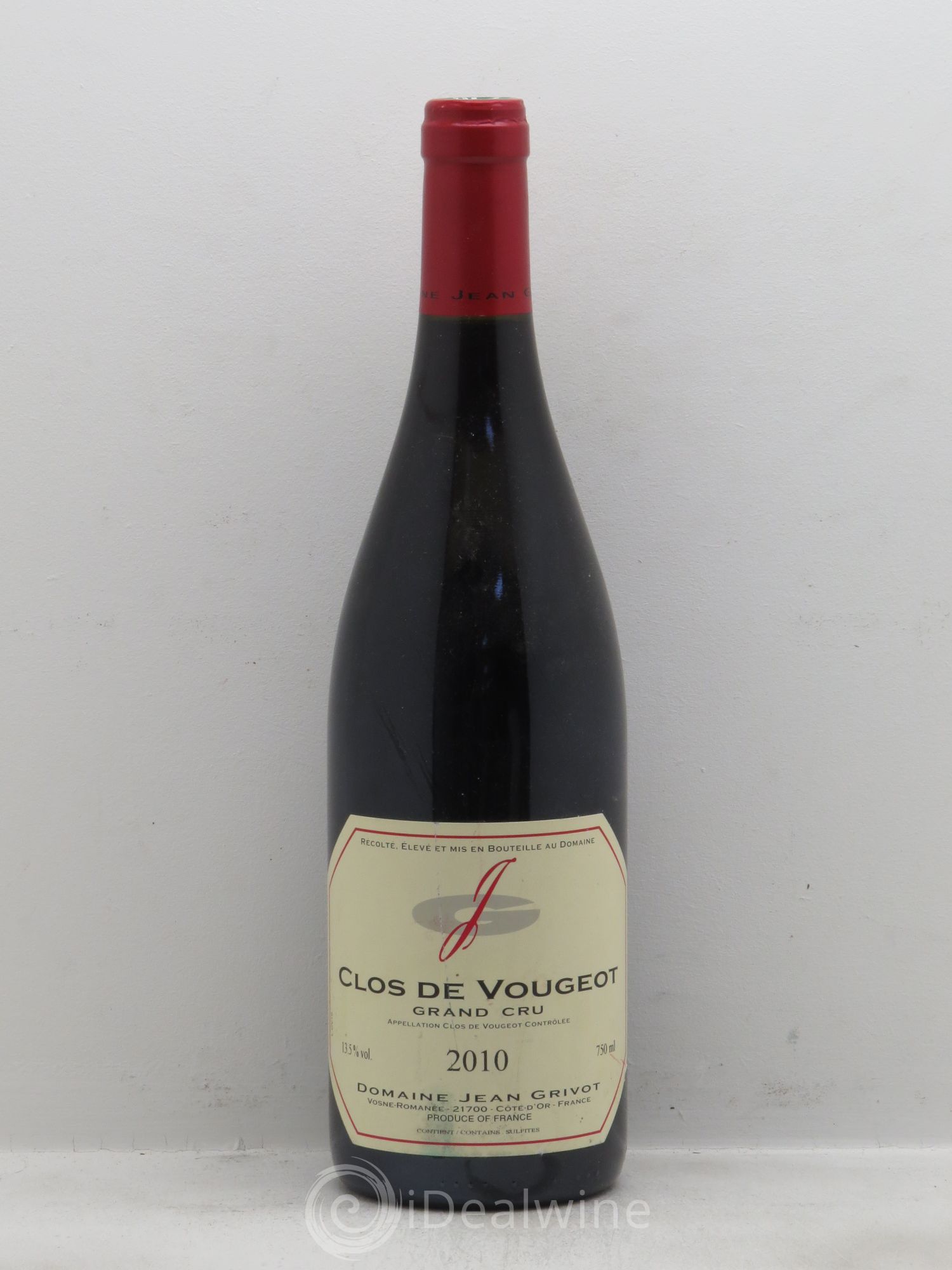 Clos de Vougeot Grand Cru Jean Grivot 2010 - Lot de 1 bouteille - 0