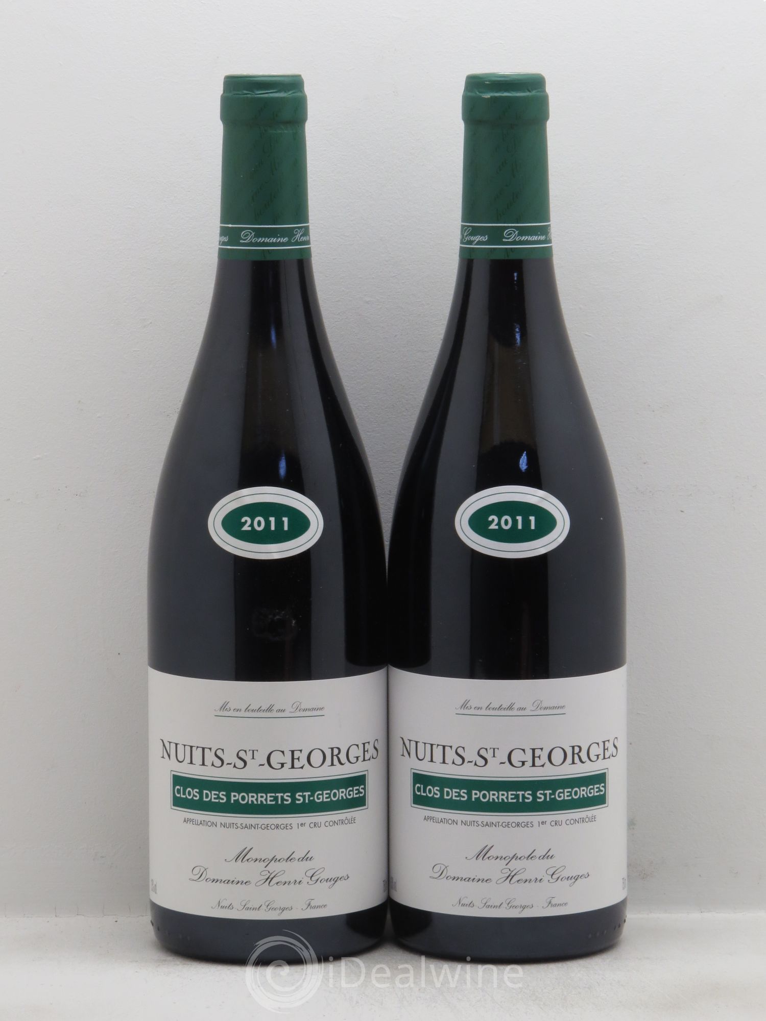 Nuits-Saint-Georges 1er Cru Clos des Porrets St Georges Henri Gouges 2011 - Lot de 2 bouteilles - 0