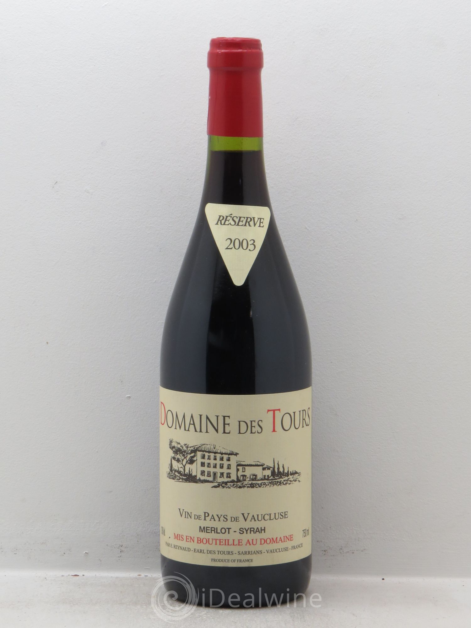 Rhône Vin de pays du Vaucluse Château des Tours Merlot/Syrah (sans prix de réserve - no reserve) 2003 - Posten von 1 Flasche - 0