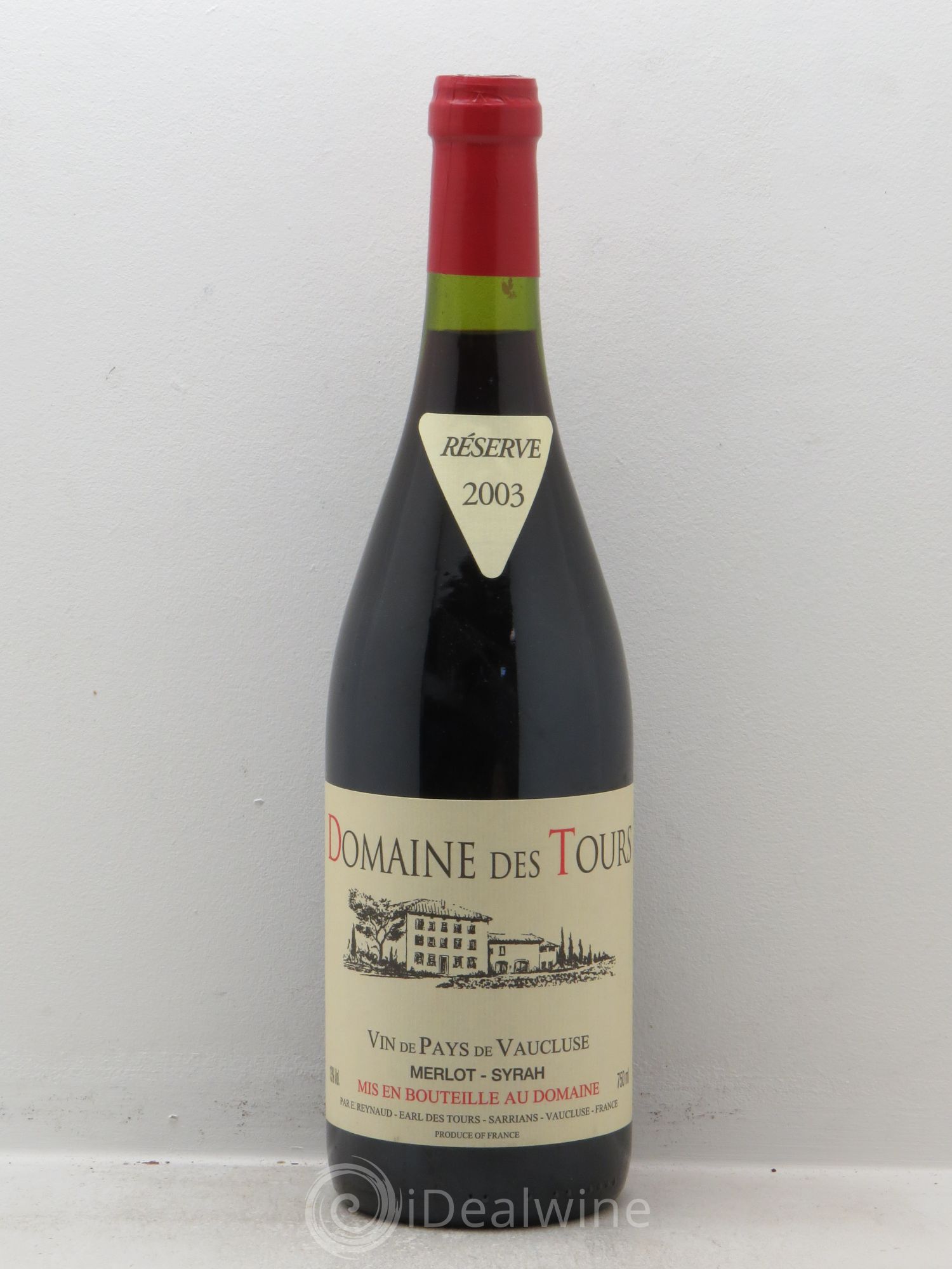 Rhône Vin de pays du Vaucluse Château des Tours Merlot/Syrah (sans prix de réserve - no reserve) 2003 - Posten von 1 Flasche - 0