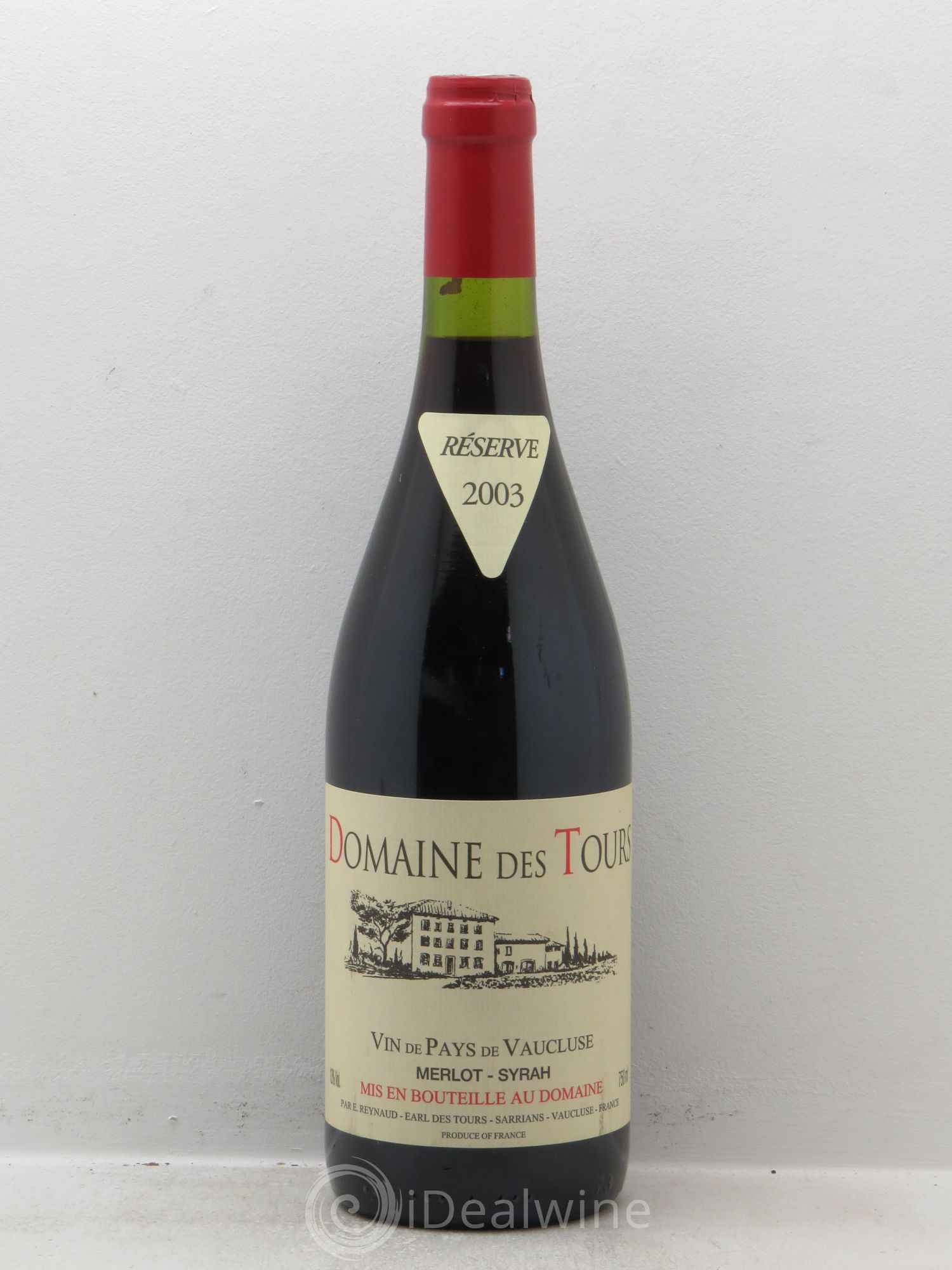 Rhône Vin de pays du Vaucluse Château des Tours Merlot/Syrah (sans prix de réserve - no reserve) 2003 - Lot of 1 bottle - 0
