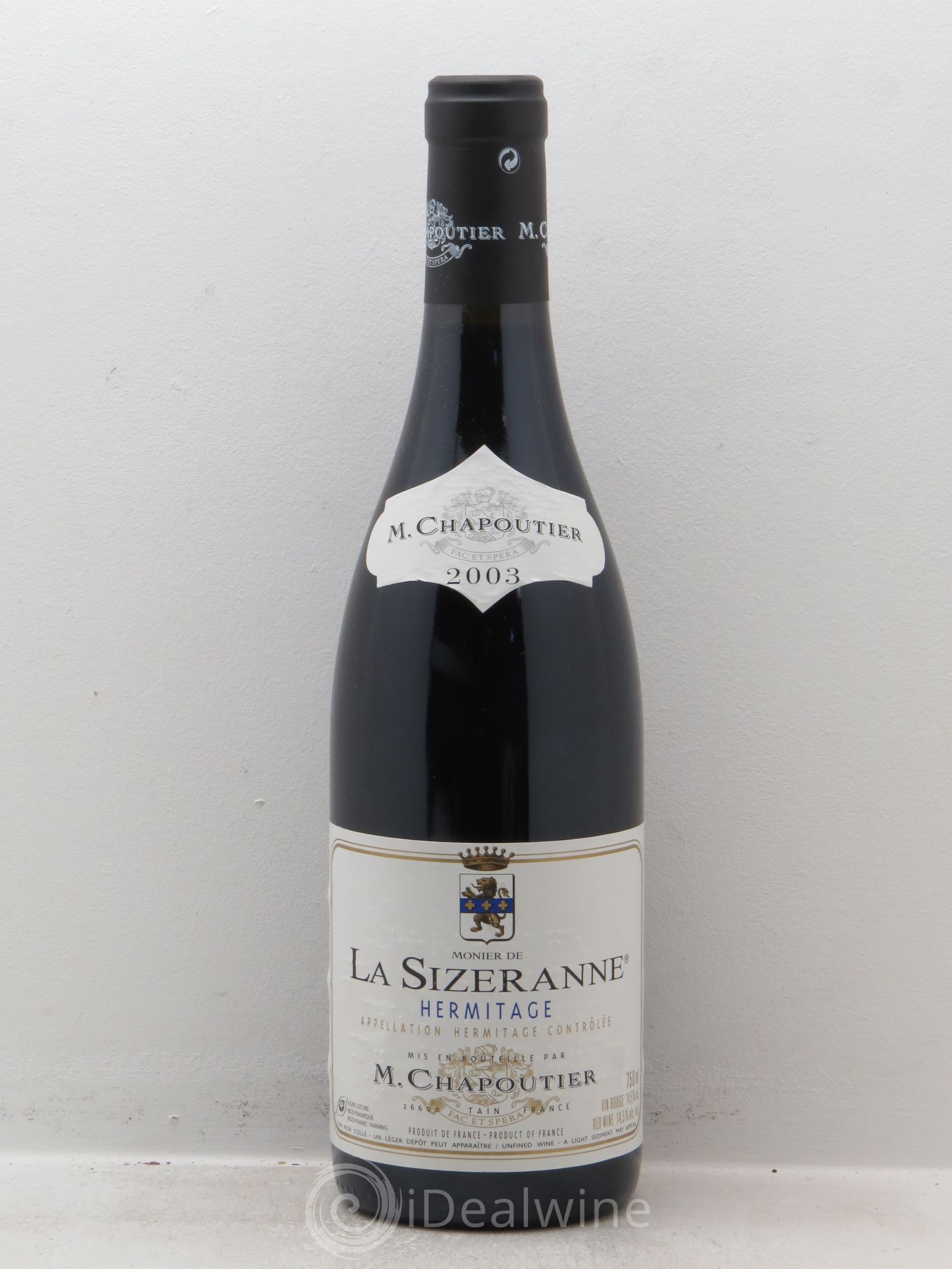 Hermitage Monier de La Sizeranne Chapoutier 2003 - Lot de 1 bouteille - 0