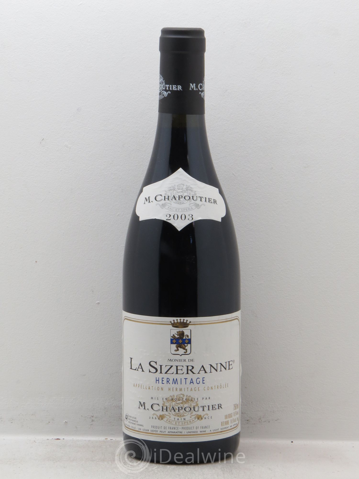 Hermitage Monier de La Sizeranne Chapoutier 2003 - Lot de 1 bouteille - 0