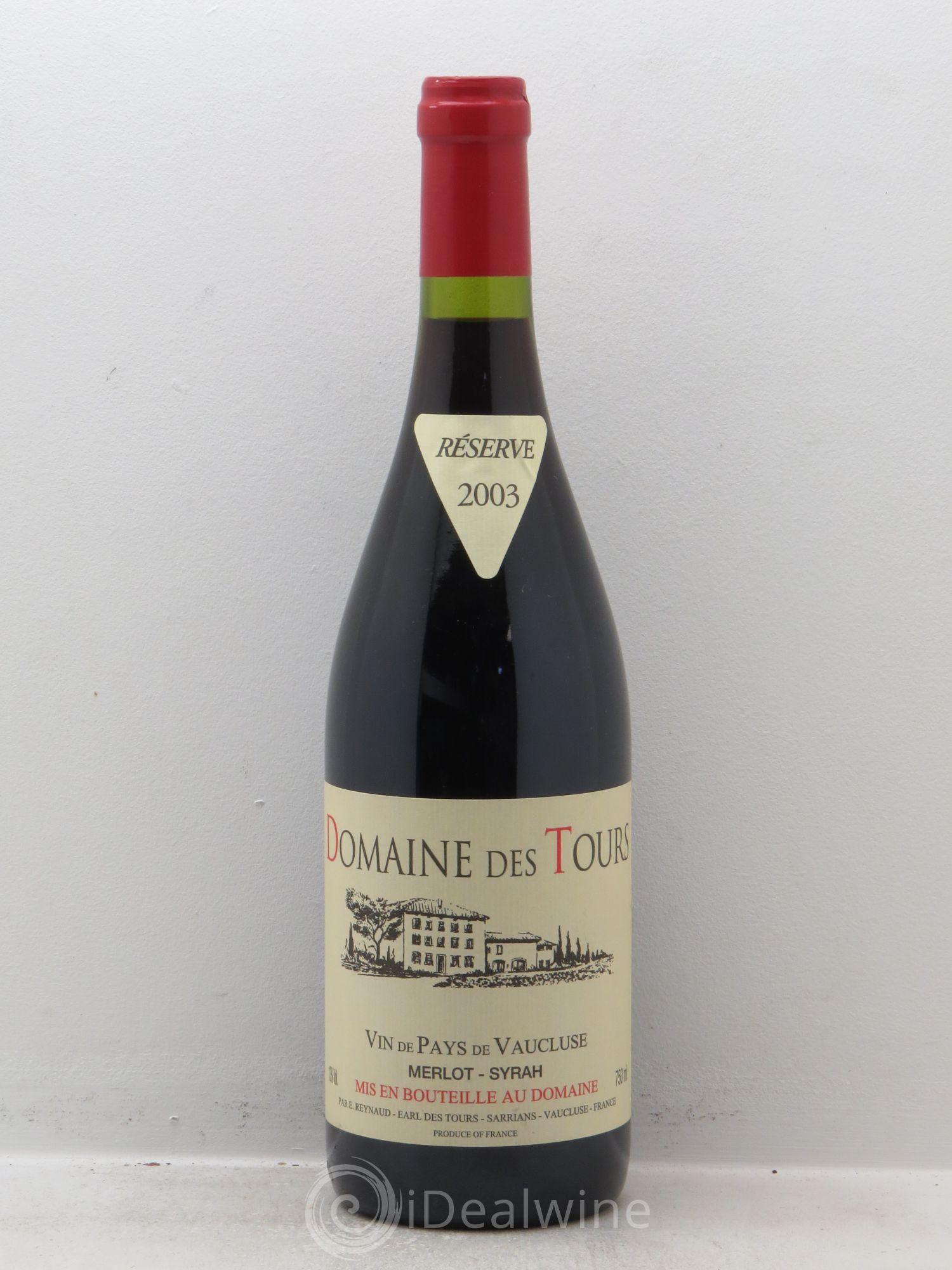 Rhône VdP du Vaucluse Château des Tours Merlot/Syrah(sans prix de réserve - no reserve) 2003 - Posten von 1 Flasche - 0