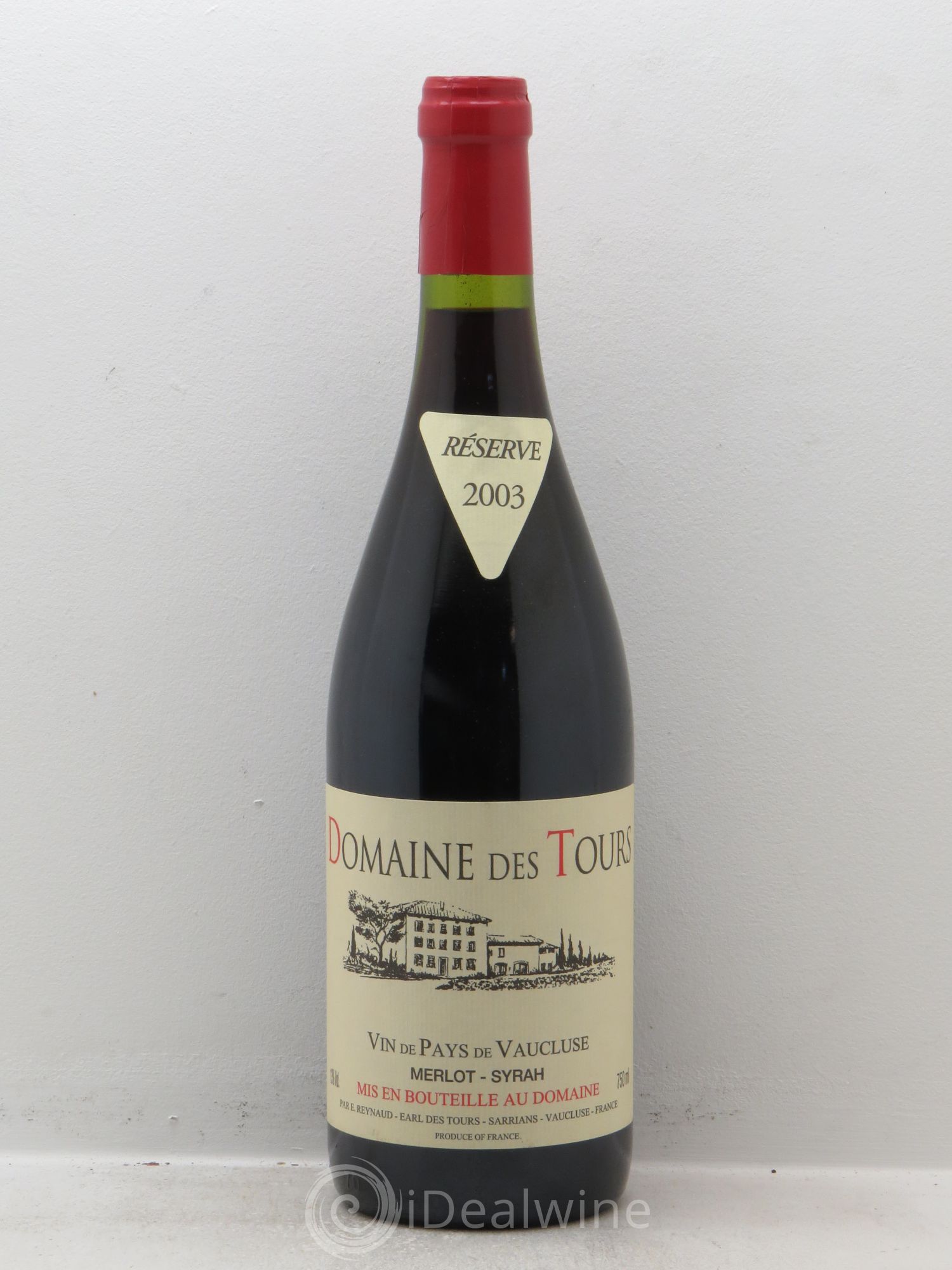 Rhône VdP du Vaucluse Château des Tours Merlot/Syrah(sans prix de réserve - no reserve) 2003 - Posten von 1 Flasche - 0