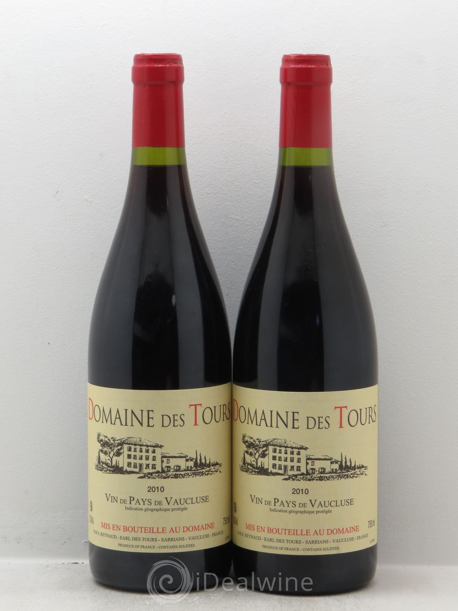 Rhône VdP du Vaucluse Château des Tours Merlot/Syrah 2010 - Lot of 2 bottles - 0