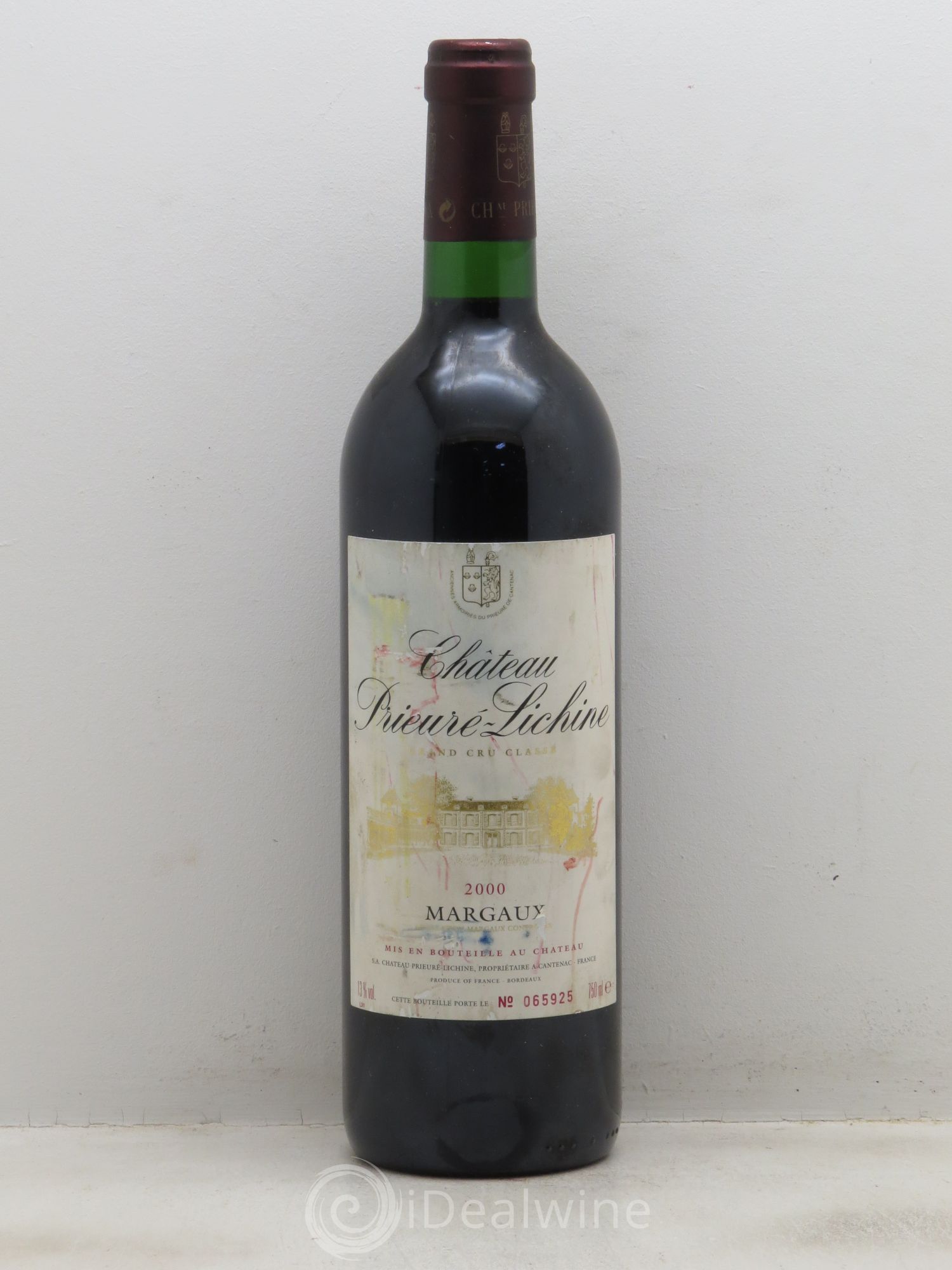 Château Prieuré Lichine 4ème Grand Cru Classé 2000 - Lot de 1 bouteille - 0