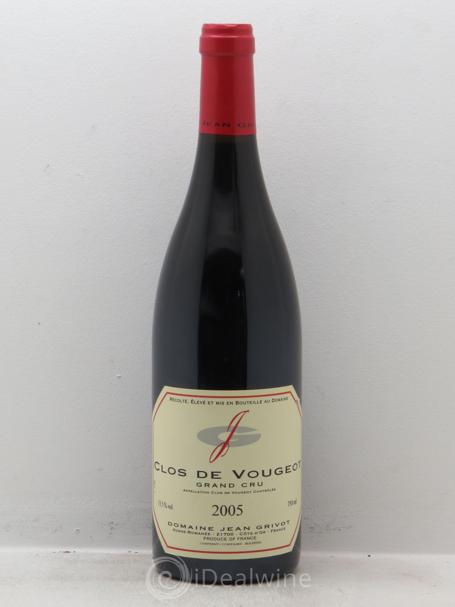 Clos de Vougeot Grand Cru Jean Grivot 2005 - Lot de 1 bouteille - 0