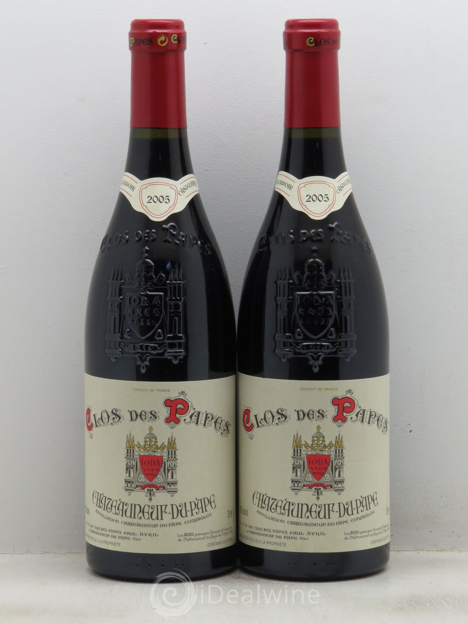 Châteauneuf-du-Pape Clos des Papes - Paul Avril 2005 - Lot de 2 bouteilles - 0