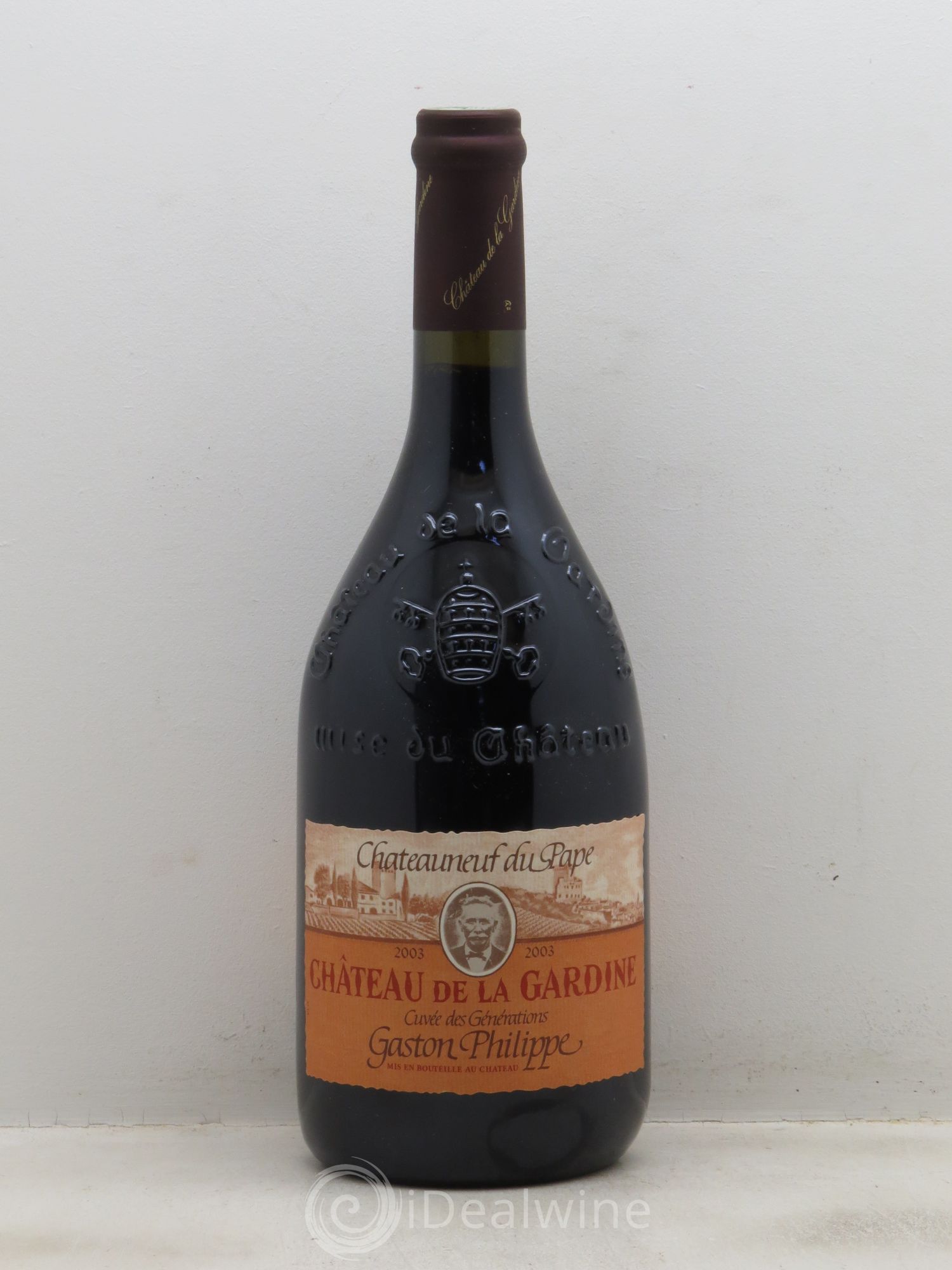 Châteauneuf-du-Pape Château de La Gardine Cuvée des Générations Gaston Philippe Famille Brunel 2003 - Lot de 1 bouteille - 0
