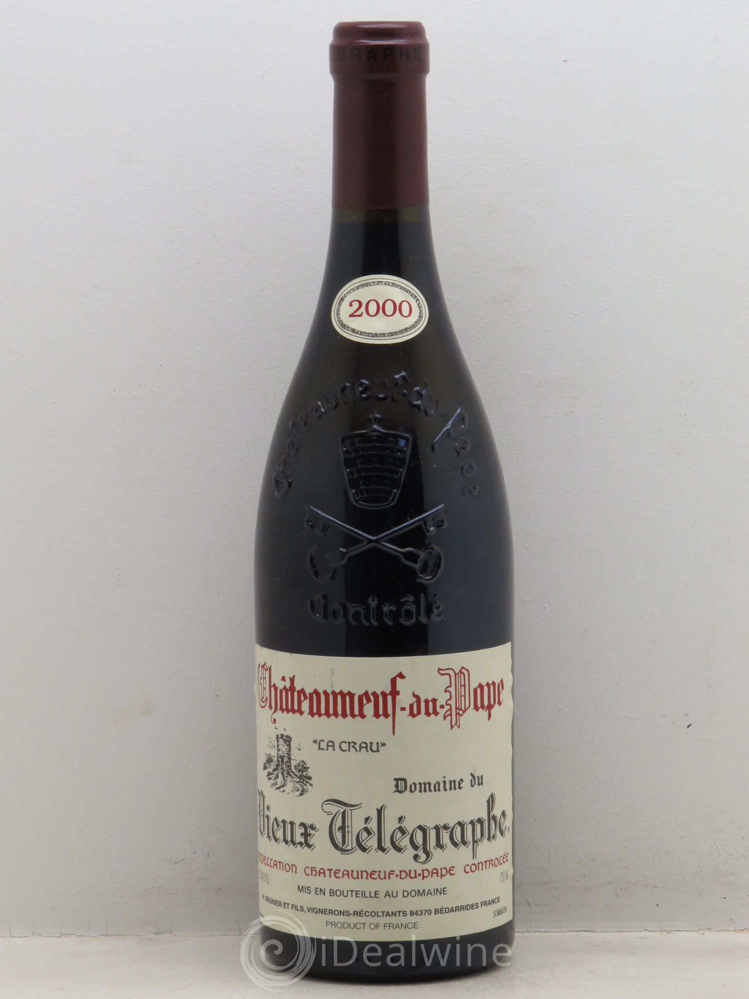 Châteauneuf-du-Pape Vieux Télégraphe (Domaine du) Vignobles Brunier 2000 - Lot de 1 bouteille - 0