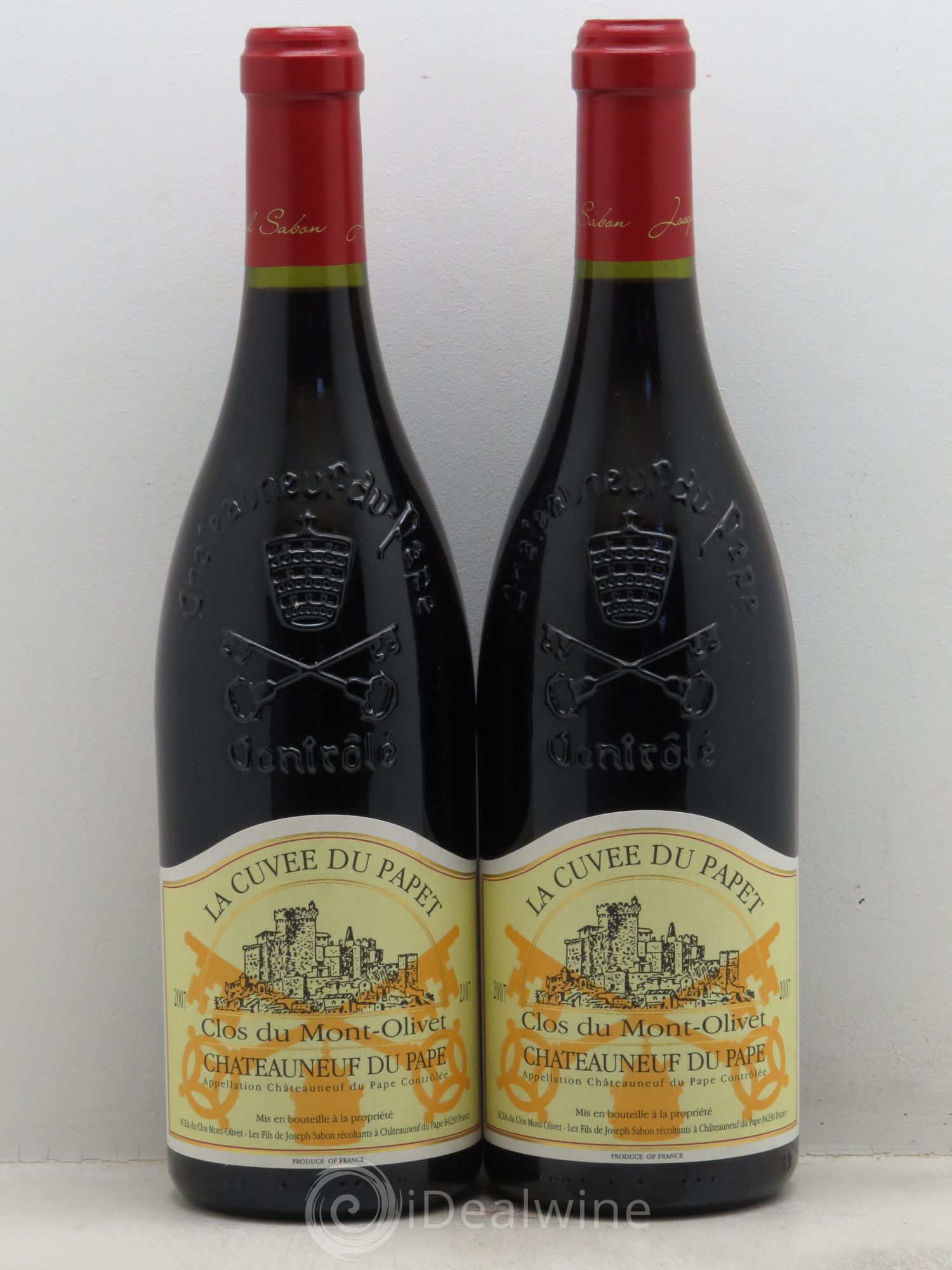 Châteauneuf-du-Pape Cuvée du Papet Clos du Mont-Olivet 2007 - Lot de 2 bouteilles - 0