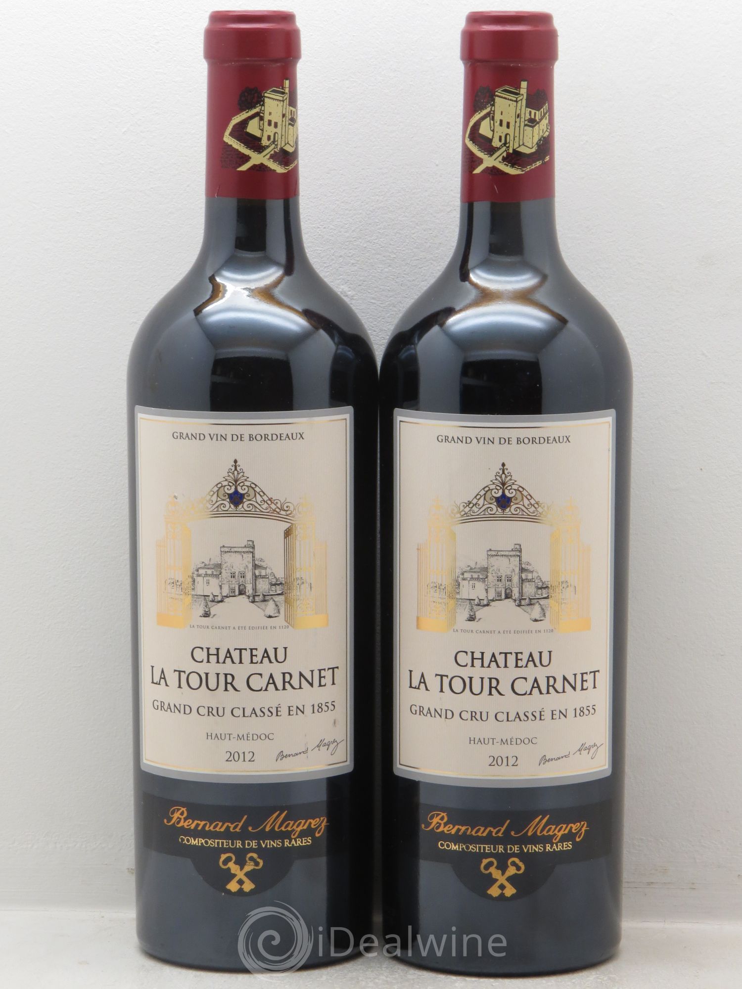 Château la Tour Carnet 4ème Grand Cru Classé 2012 - Lot de 2 bouteilles - 0