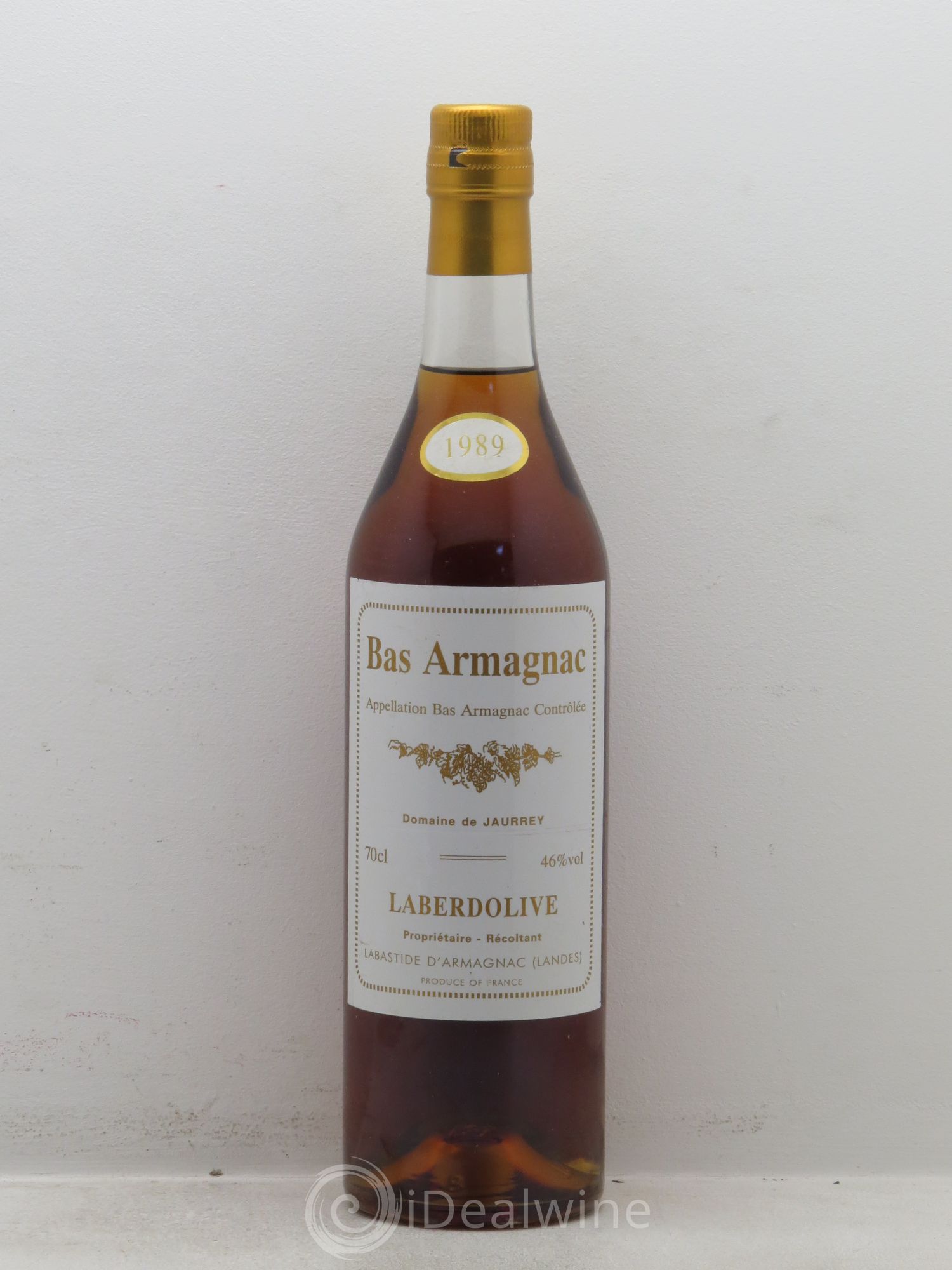 Bas-Armagnac Laberdolive Domaine de Jaurrey (46°) 1989 - Posten von 1 Flasche - 0