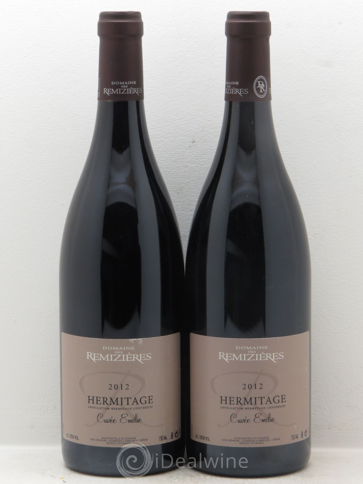 Hermitage Cuvée Emilie Rémizières (Domaine des) (sans prix de réserve) 2012 - Lot de 2 bouteilles - 0
