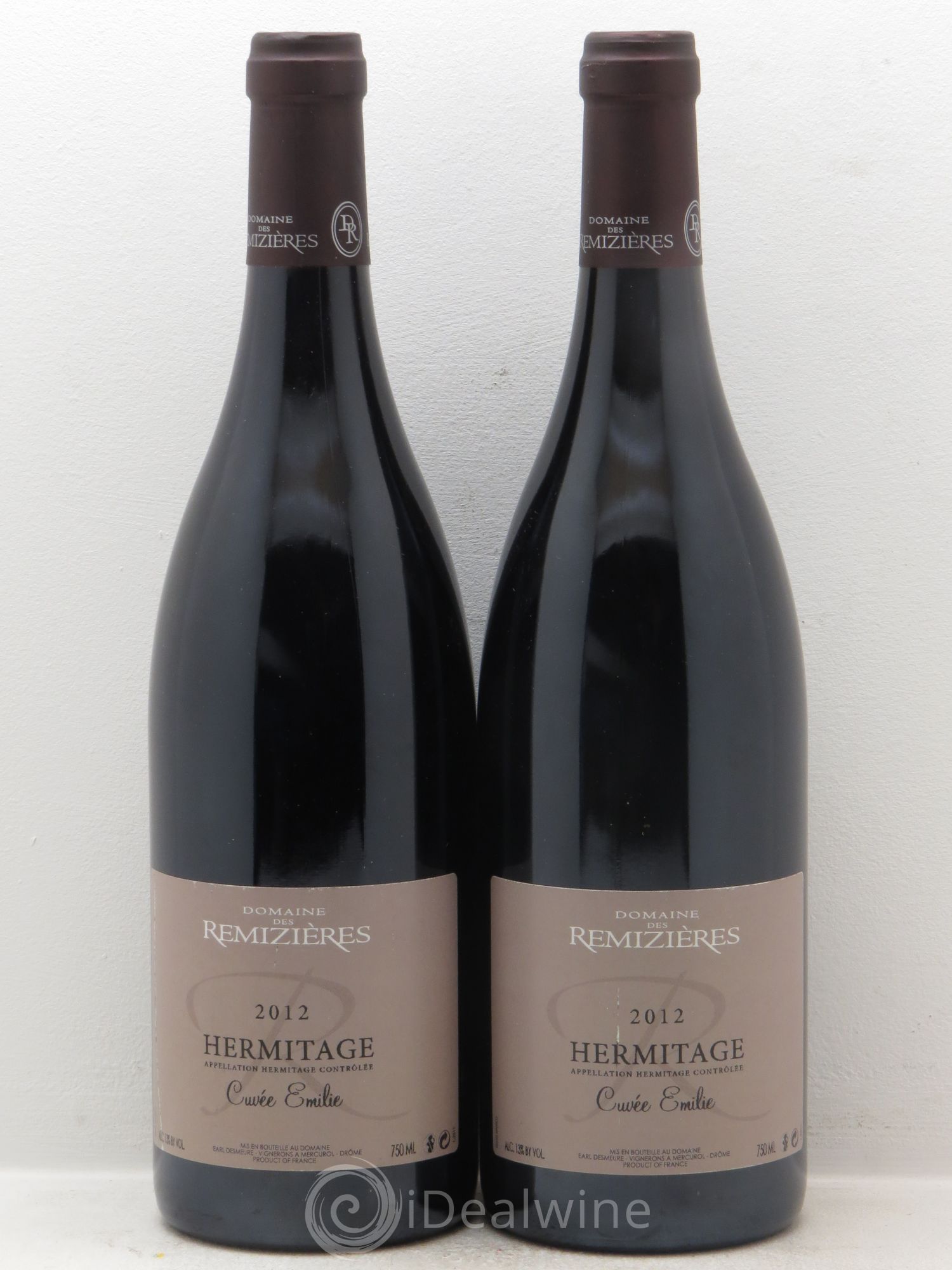 Hermitage Cuvée Emilie Rémizières (Domaine des) (sans prix de réserve) 2012 - Lot de 2 bouteilles - 0