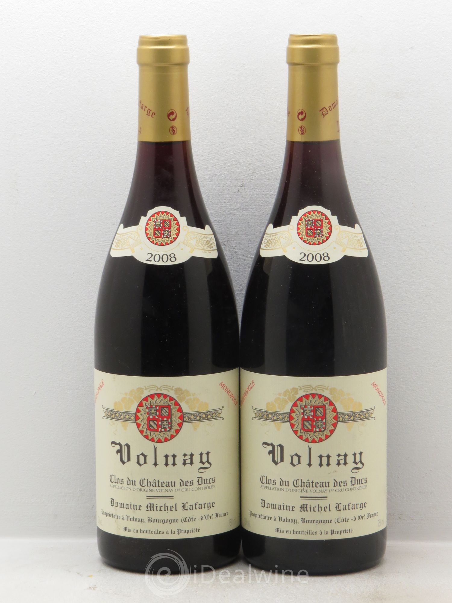 Volnay 1er Cru Clos du Château des Ducs Lafarge (Domaine) 2008 - Lot de 2 bouteilles - 0