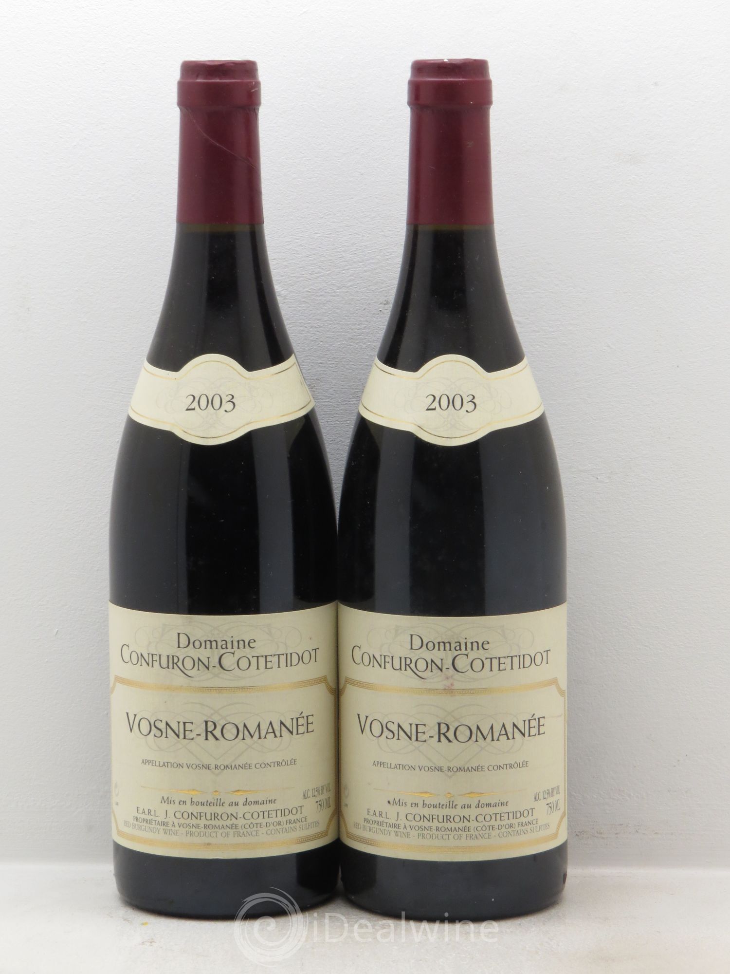 Vosne-Romanée Confuron-Cotetidot 2003 - Lot de 2 bouteilles - 0