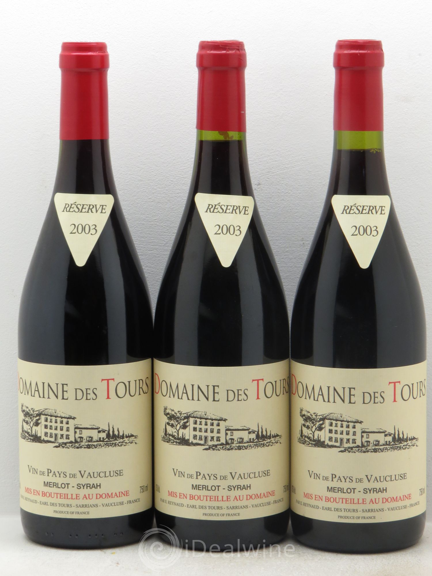 Rhône VdP du Vaucluse Domaine des Tours 2003 - Posten von 3 Flaschen - 0
