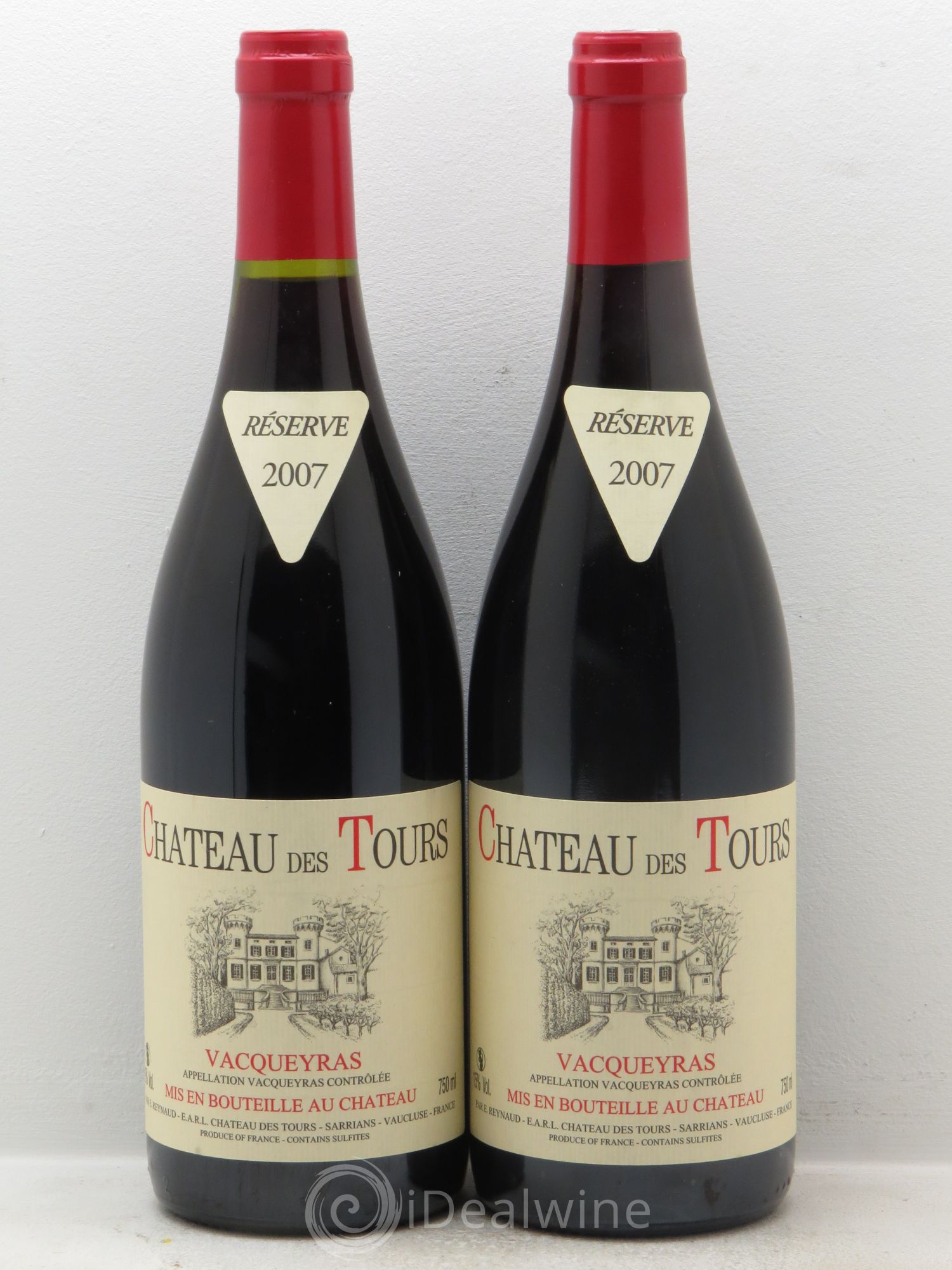 Vacqueyras Château des Tours 2007 - Posten von 2 Flaschen - 0