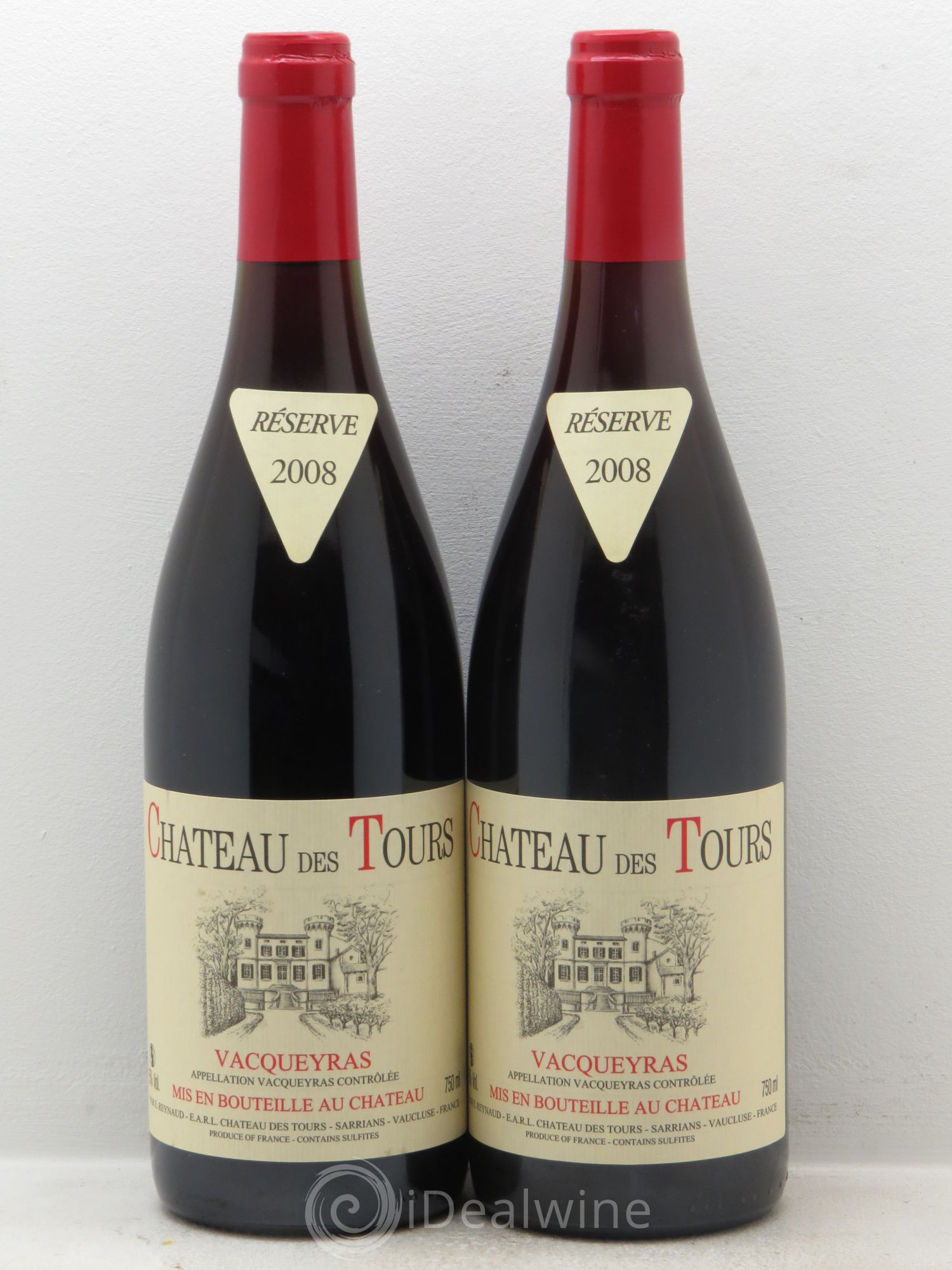 Vacqueyras Château des Tours 2008 - Posten von 2 Flaschen - 0