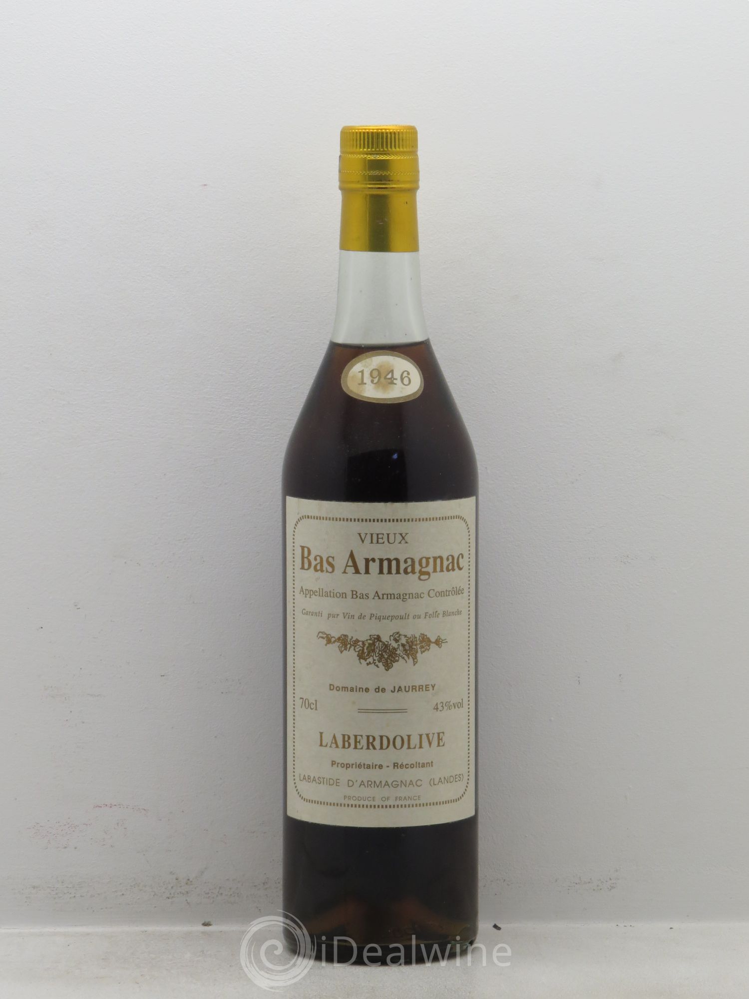 Bas-Armagnac 43° Vieux Laberdolive 1946 - Posten von 1 Flasche - 0