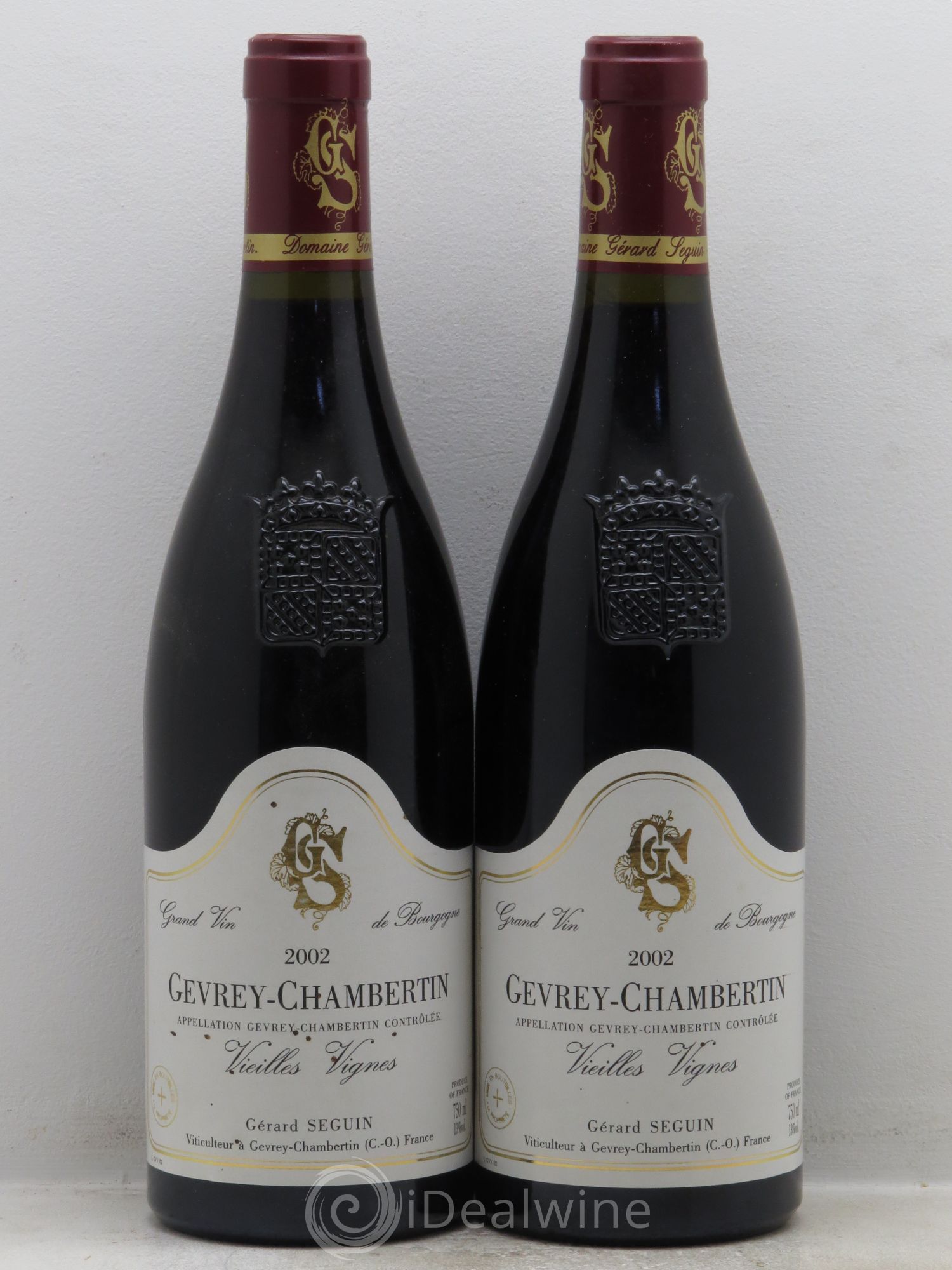 Gevrey-Chambertin Vieilles Vignes Seguin (sans prix de réserve) 2002 - Posten von 2 Flaschen - 0