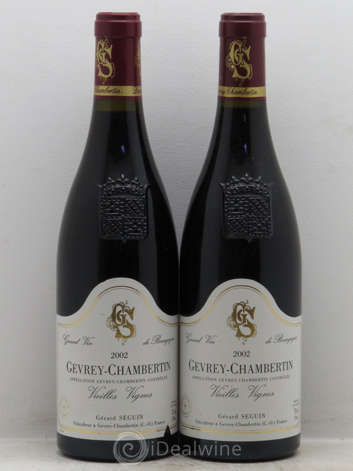 Gevrey-Chambertin Vieilles Vignes Seguin (sans prix de réserve) 2002 - Posten von 2 Flaschen - 0