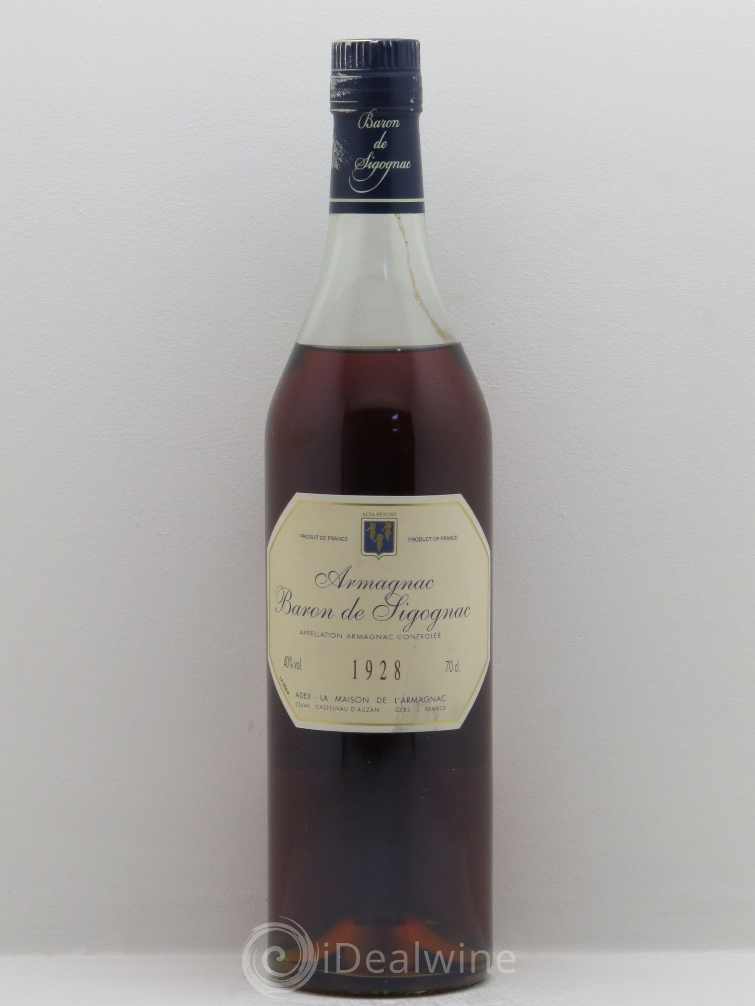Armagnac Baron de Sigognac 40° REPRIS LE 30/06/2015 1928 - Posten von 1 Flasche - 0