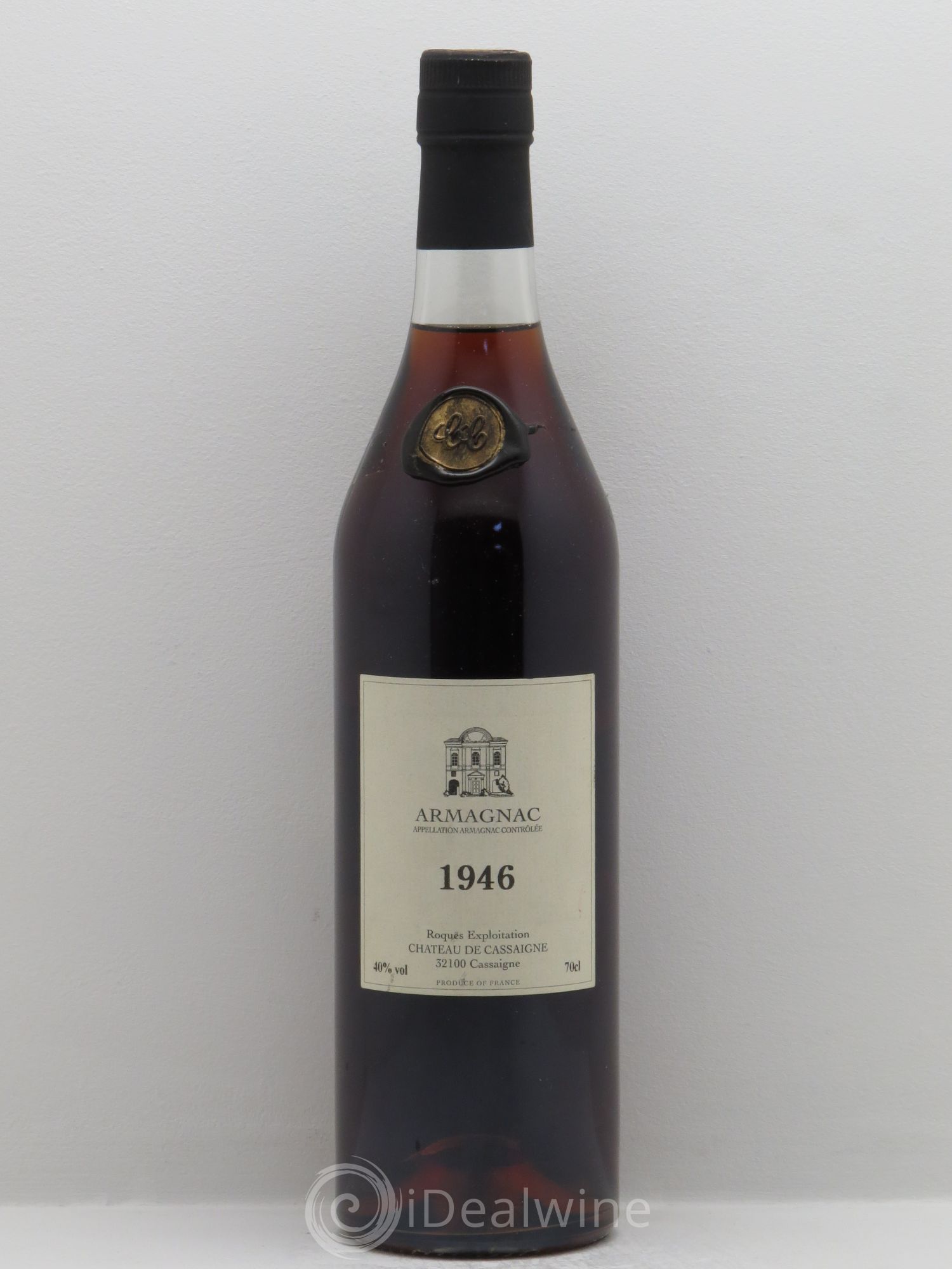 Armagnac Château de Cassaigne 40° REPRIS LE 30/06/2015 1946 - Posten von 1 Flasche - 0