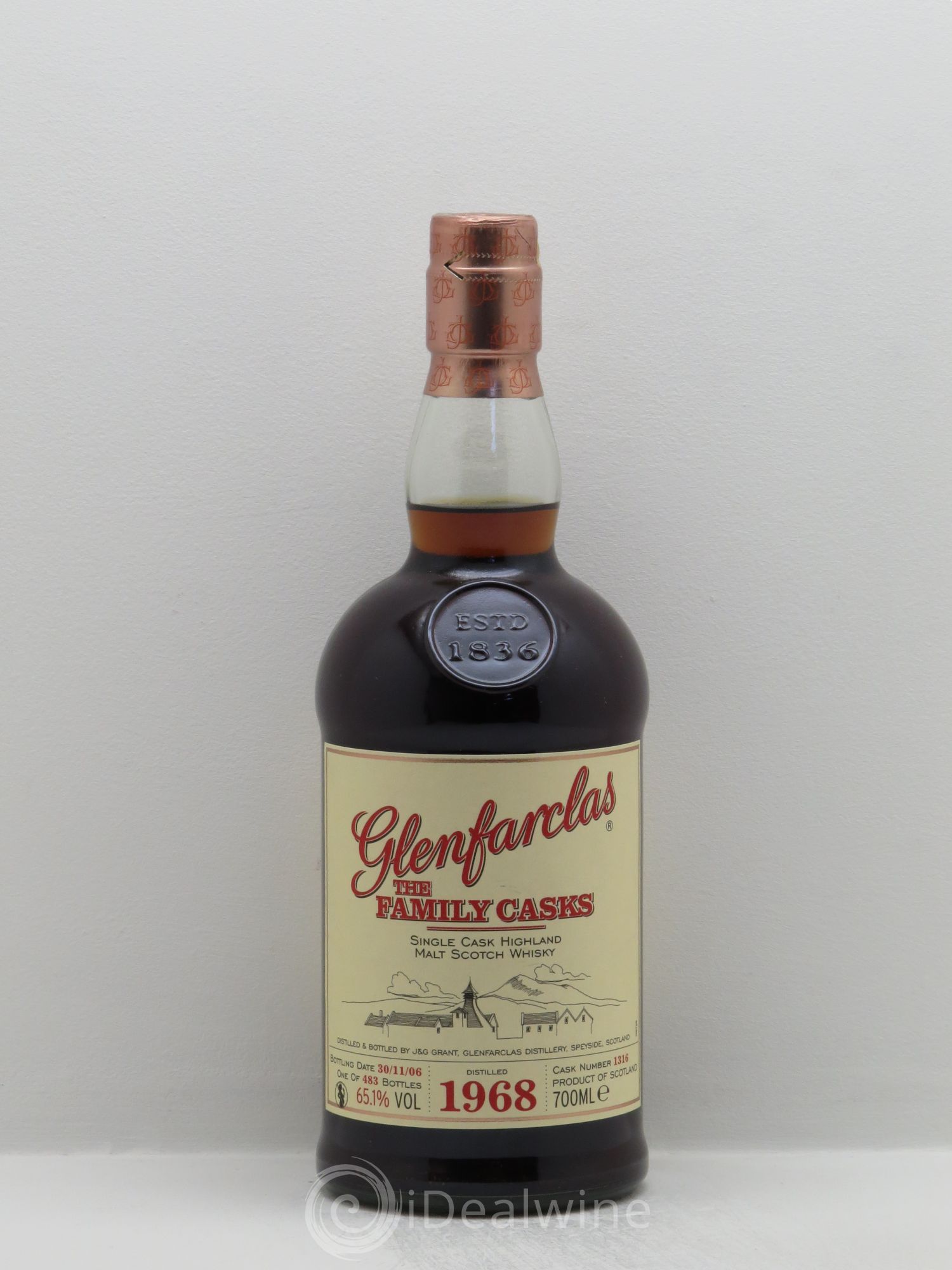 Whisky Glenfarclas Family Casks 65.1° REPRIS LE 30/06/2015 1968 - Posten von 1 Flasche - 0