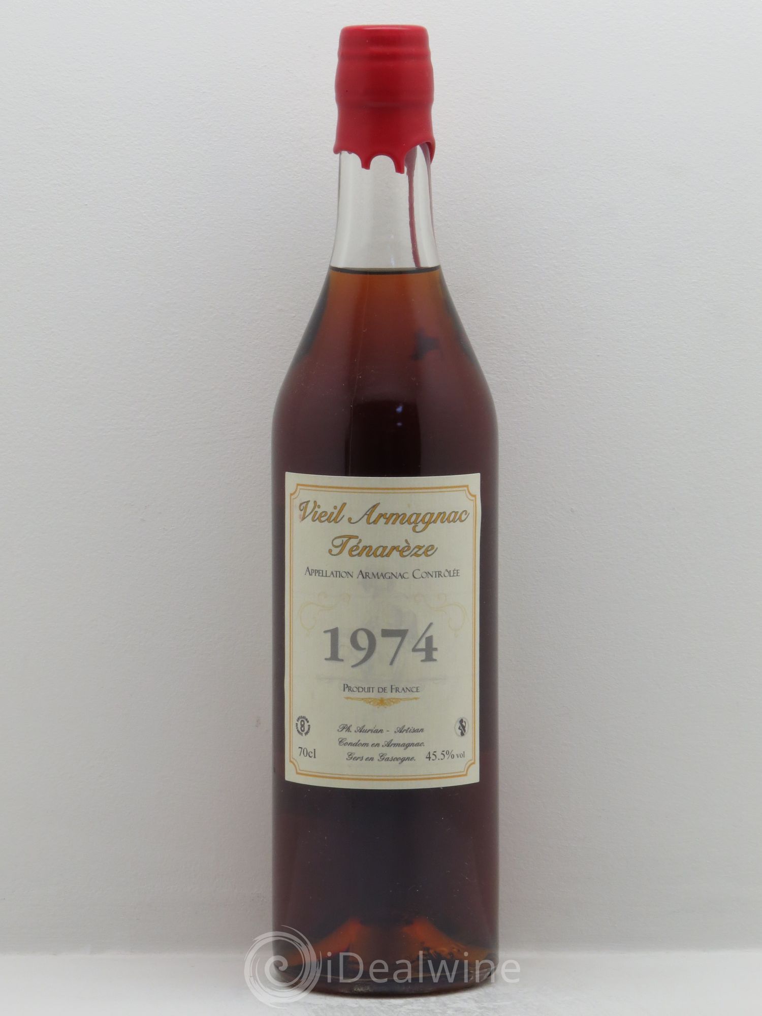 Armagnac Tenareze Ph.Aurian 45.5° 1974 - Posten von 1 Flasche - 0