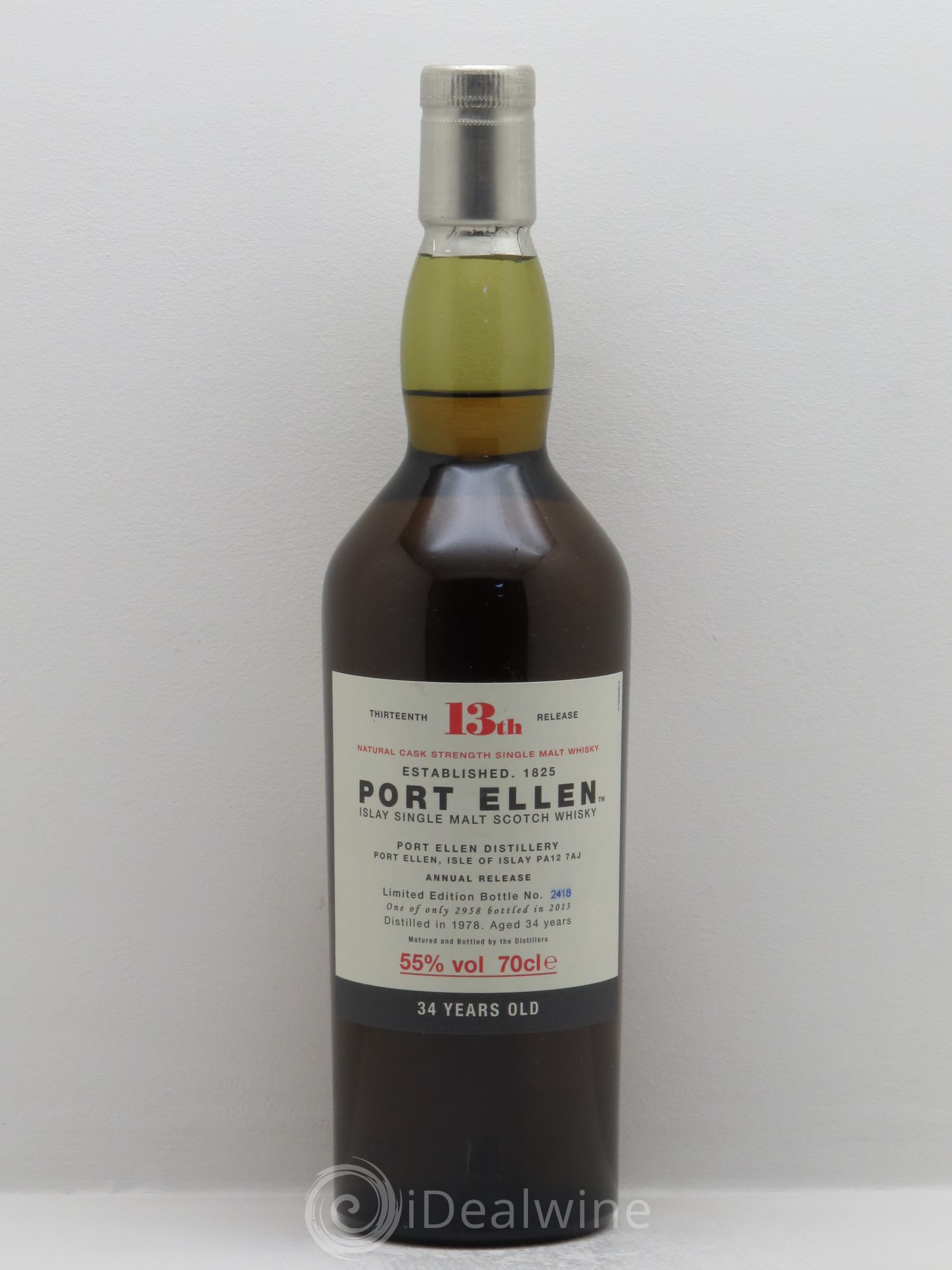 Whisky Port Ellen 13th Release 34 ans 55° Islay Whisky 1978 - Posten von 1 Flasche - 0