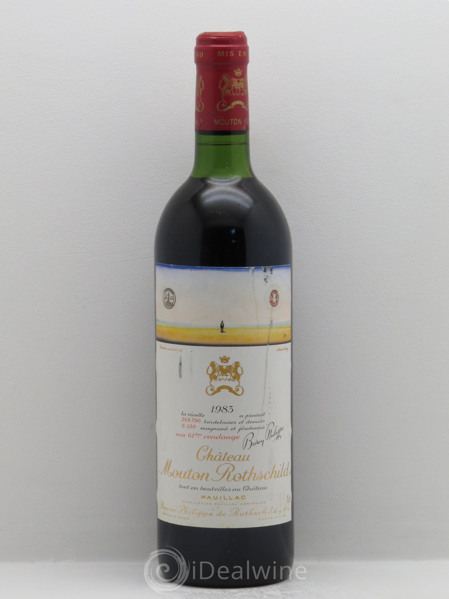 Château Mouton Rothschild 1er Grand Cru Classé 1983 - Lot de 1 bouteille - 0