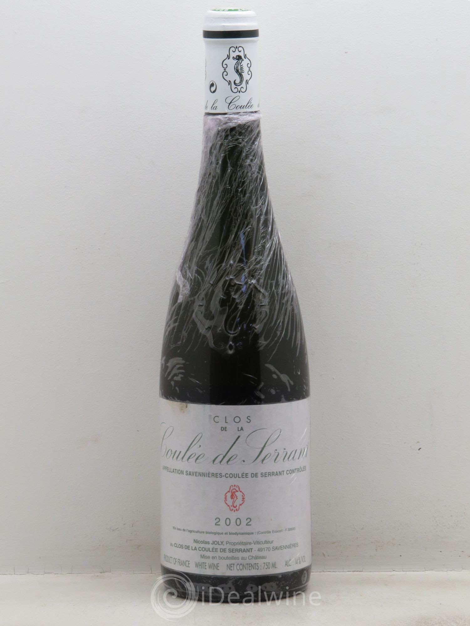 Savennières Clos de la Coulée de Serrant Vignobles de la Coulée de Serrant - Nicolas Joly 2002 - Lot de 1 bouteille - 0